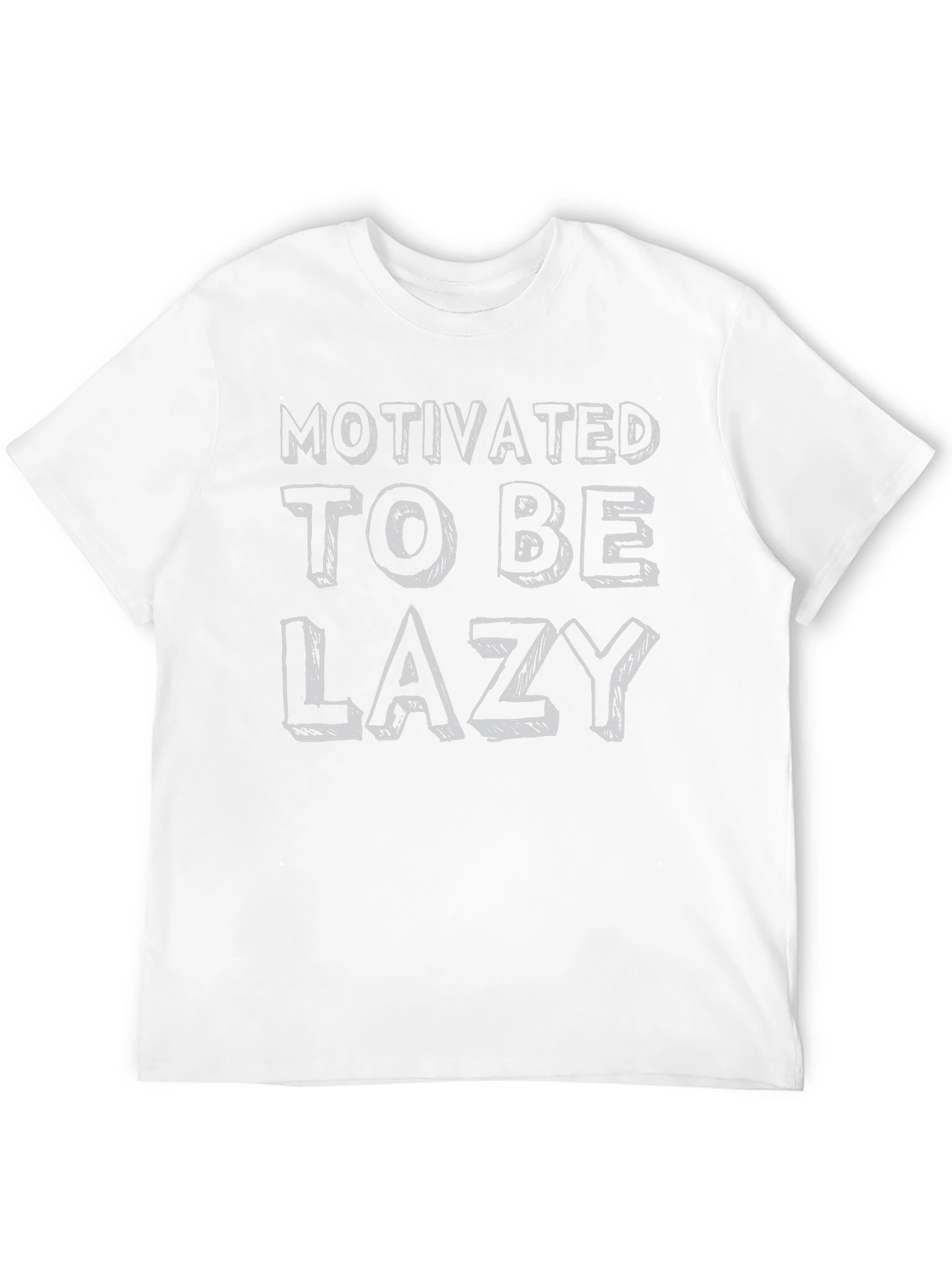 Black Motivated To Be Lazy Graphic T-Shirt view 12