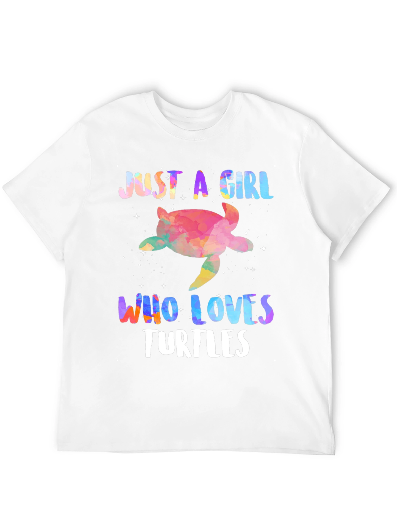Black Just A Girl Who Loves Turtles T-Shirt view 12