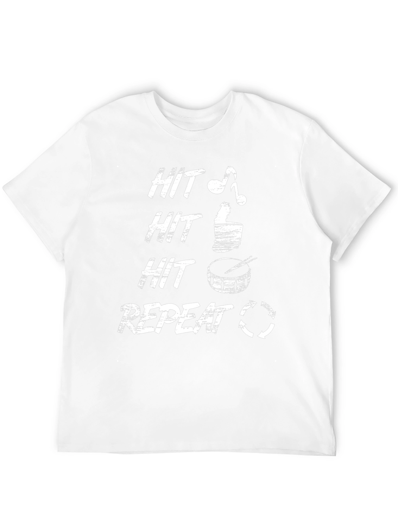 Black Drummer T-Shirt: Hit, Hit, Hit, Repeat - Music Lover Tee view 12