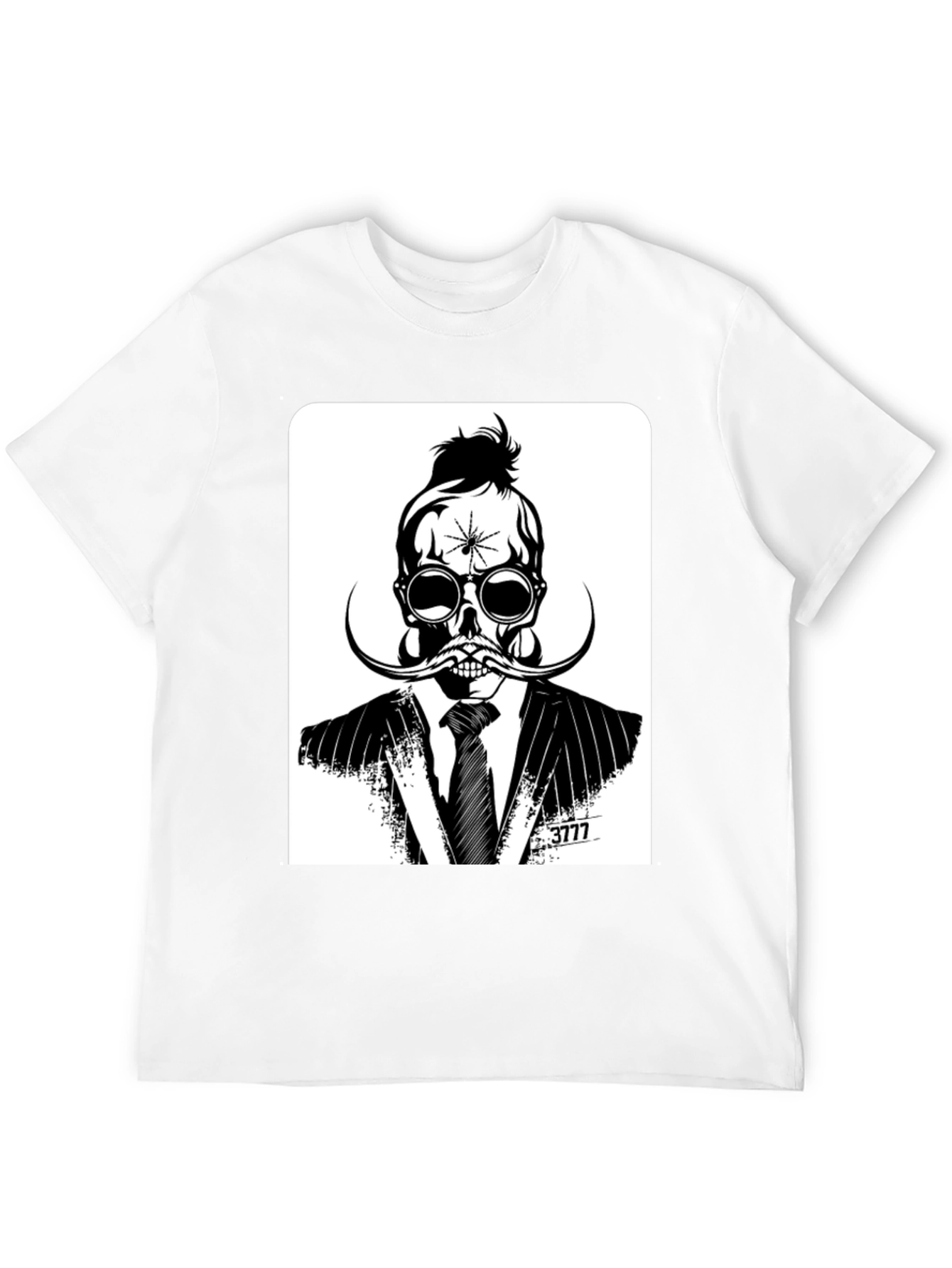 Black Skull in Suit Graphic Tee - Unique Stylish Design view 12