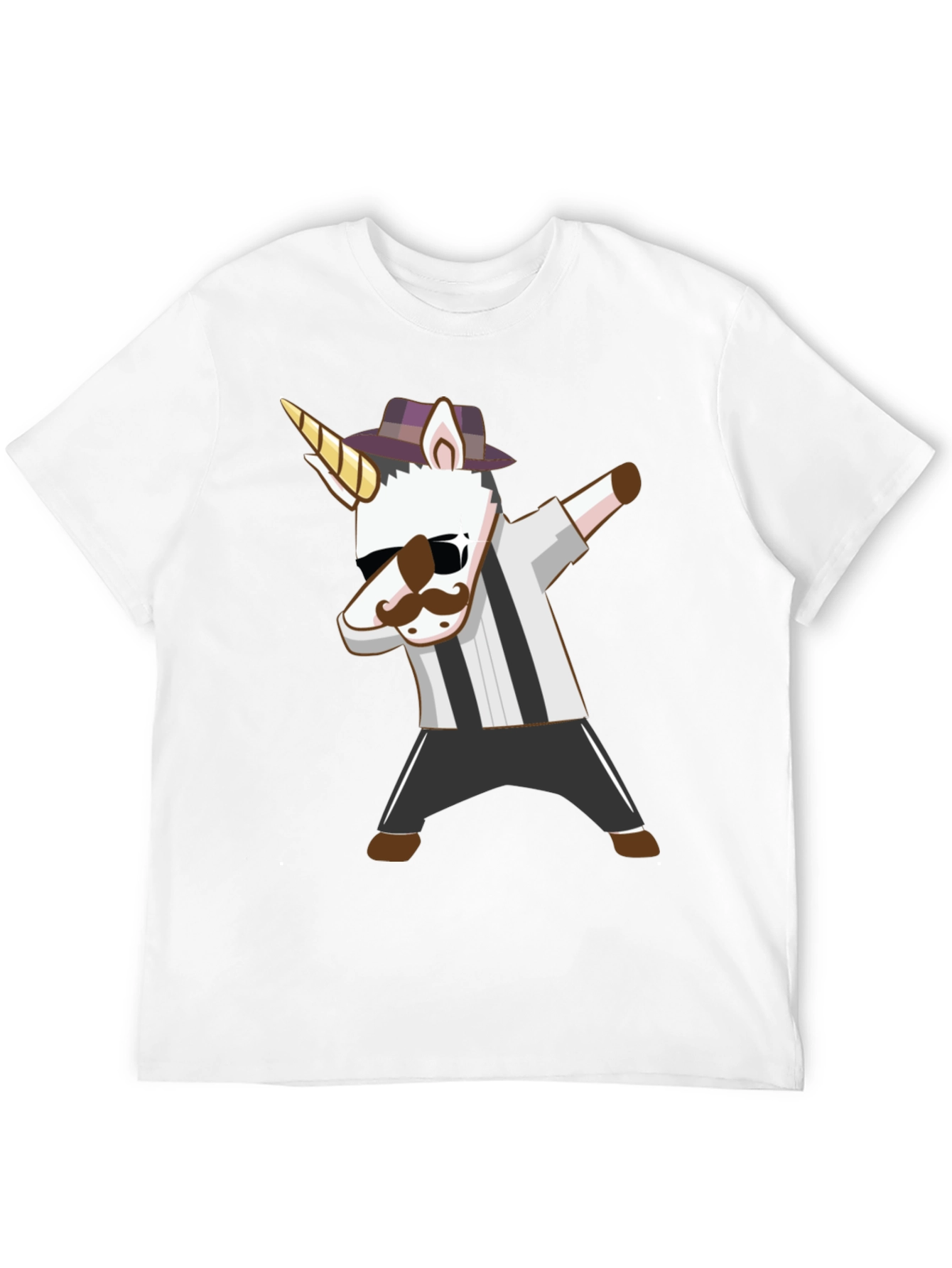 Black Dabbing Unicorn T-Shirt: Unique Cartoon Design view 12