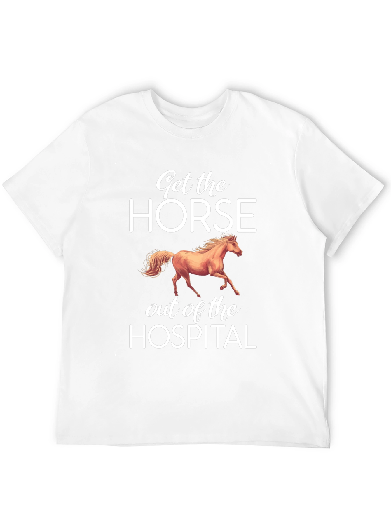 Black Funny Horse Hospital T-Shirt | Get the Horse Out view 12