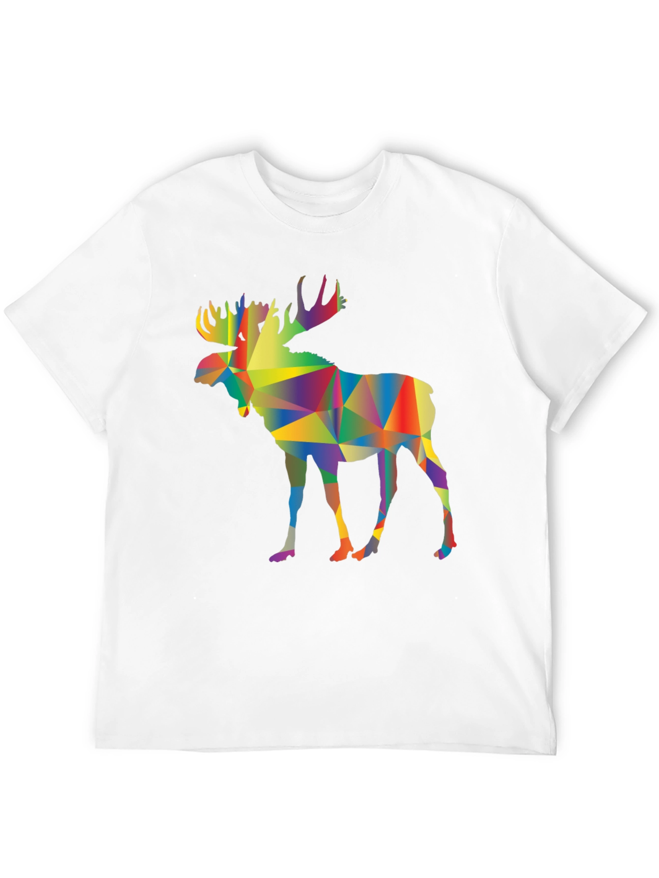 Black Geometric Moose Graphic Tee - Black view 12
