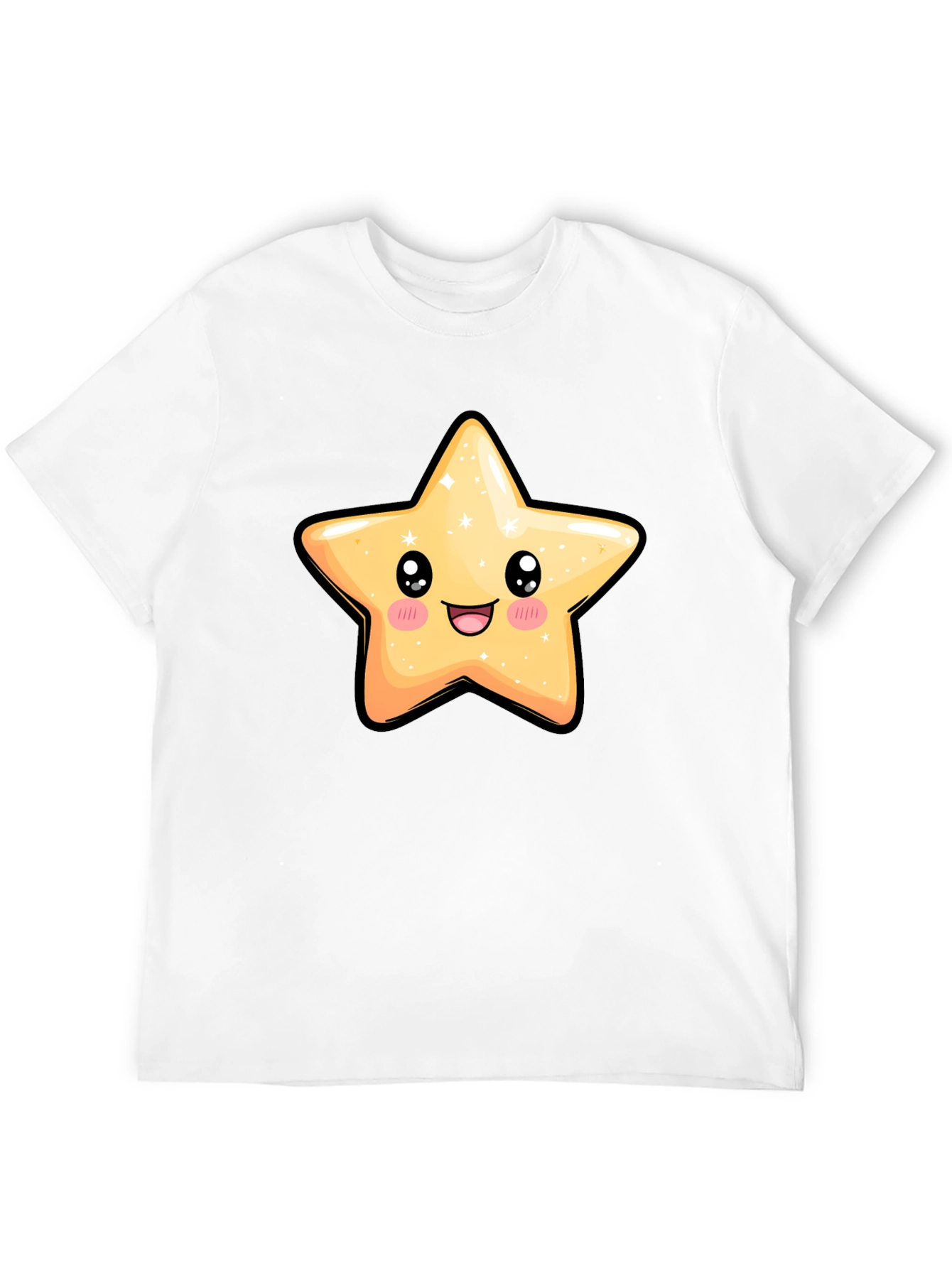 Black Cute Star Graphic Black T-Shirt view 12