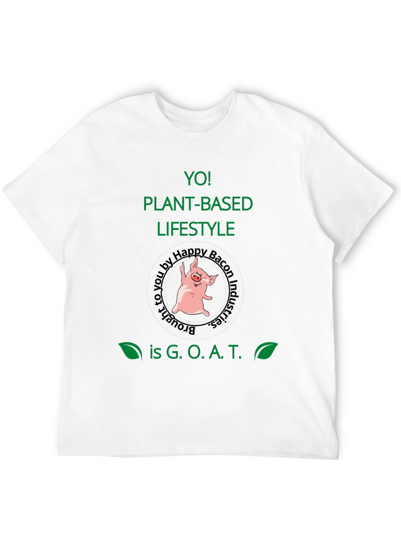 Black Vegan Lifestyle T-Shirt - Plant Based GOAT view 12