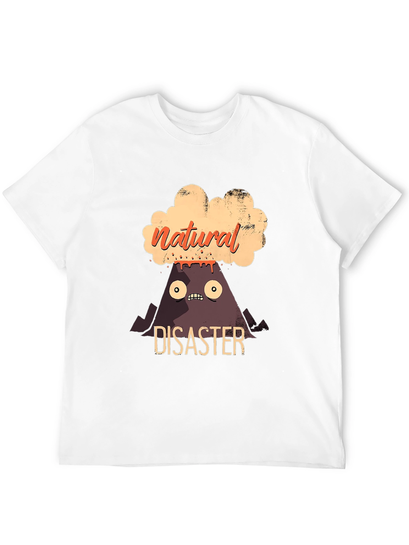 Black Natural Disaster T-Shirt - Funny Volcano Graphic Tee view 12
