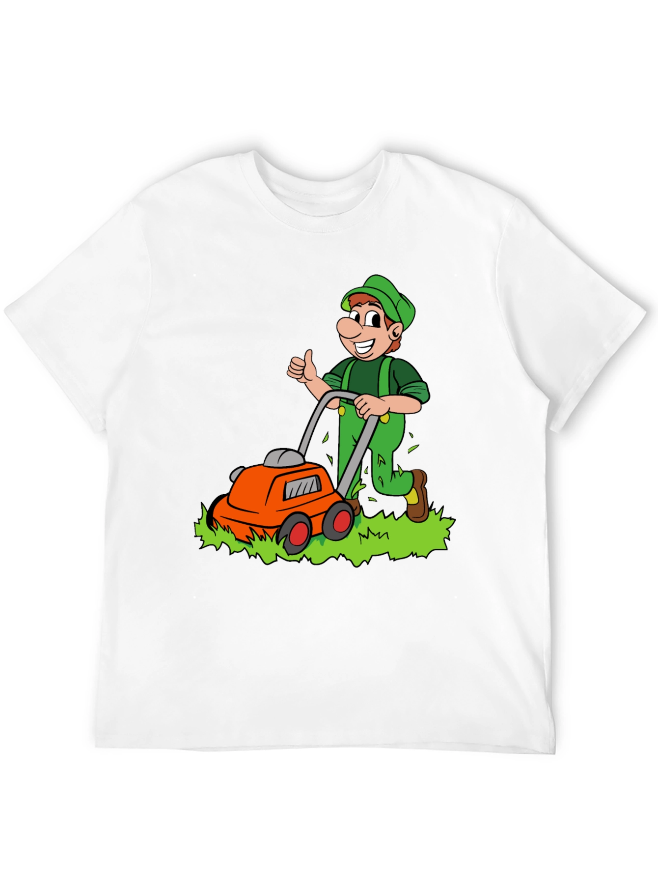 Black Lawn Mower Man T-Shirt - Cartoon Graphic Tee view 12