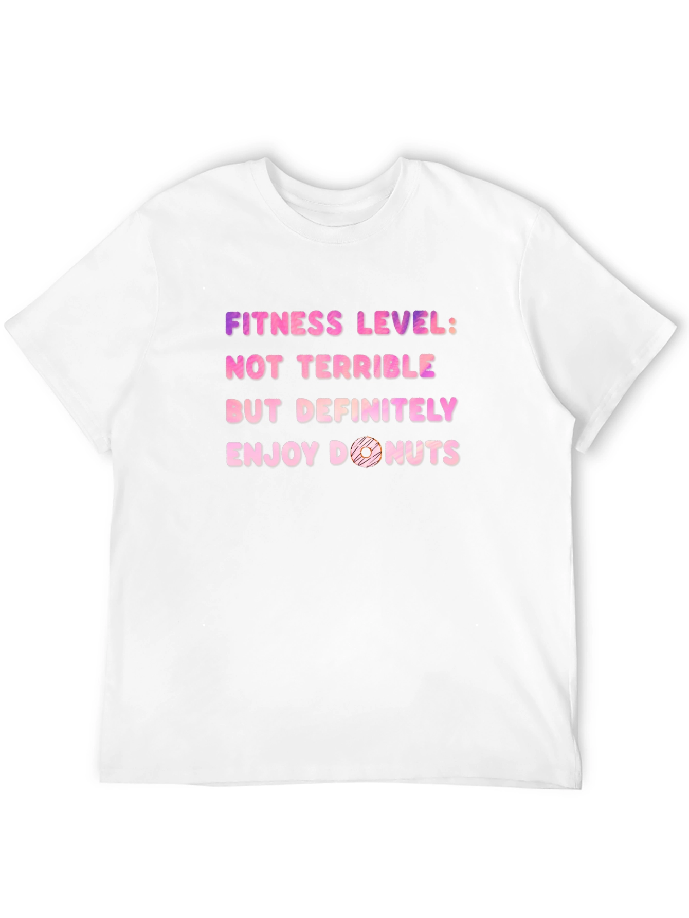 Black Fitness Level: Donuts T-Shirt - Funny Workout Tee view 12
