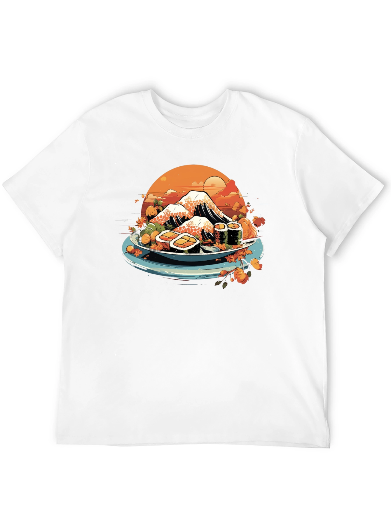 Black Sushi Mountain T-Shirt - Unique Graphic Tee view 12