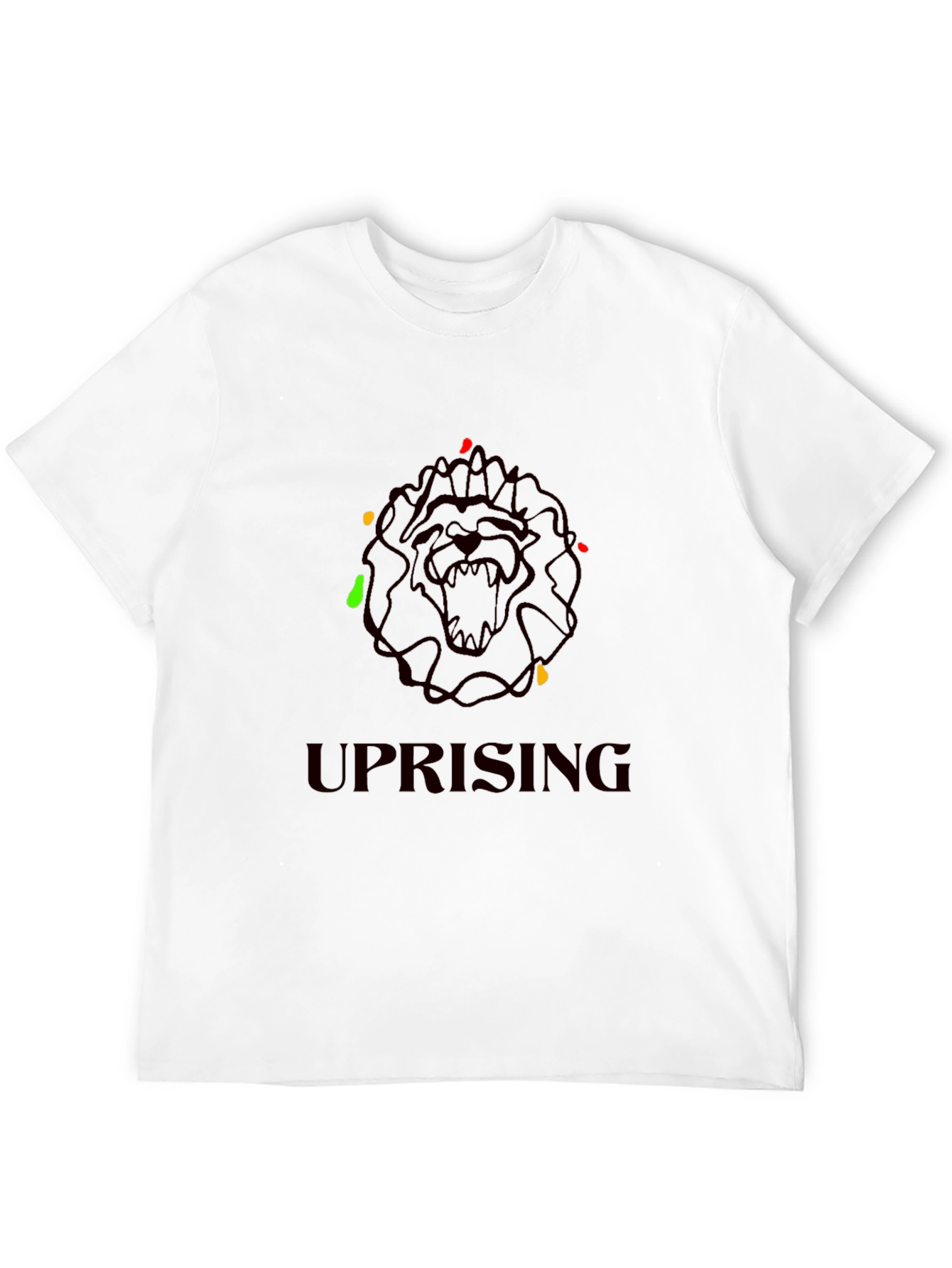 Black Uprising Lion Graphic Tee - Black view 12