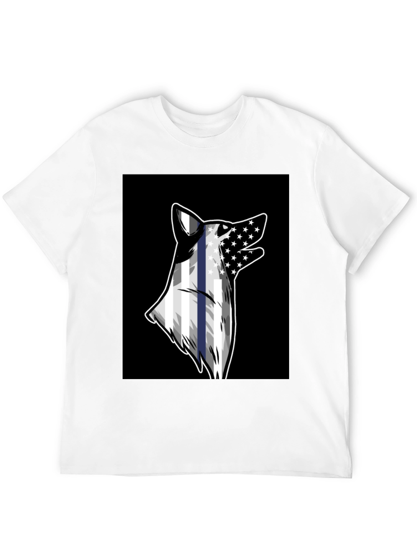 Black Wolf Flag T-Shirt view 12