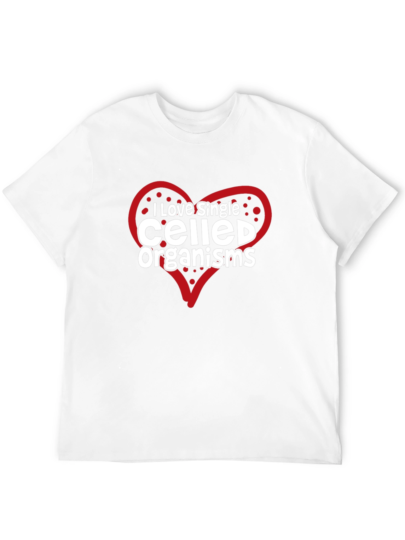 Black I Love Single Celled Organisms Graphic Tee view 12