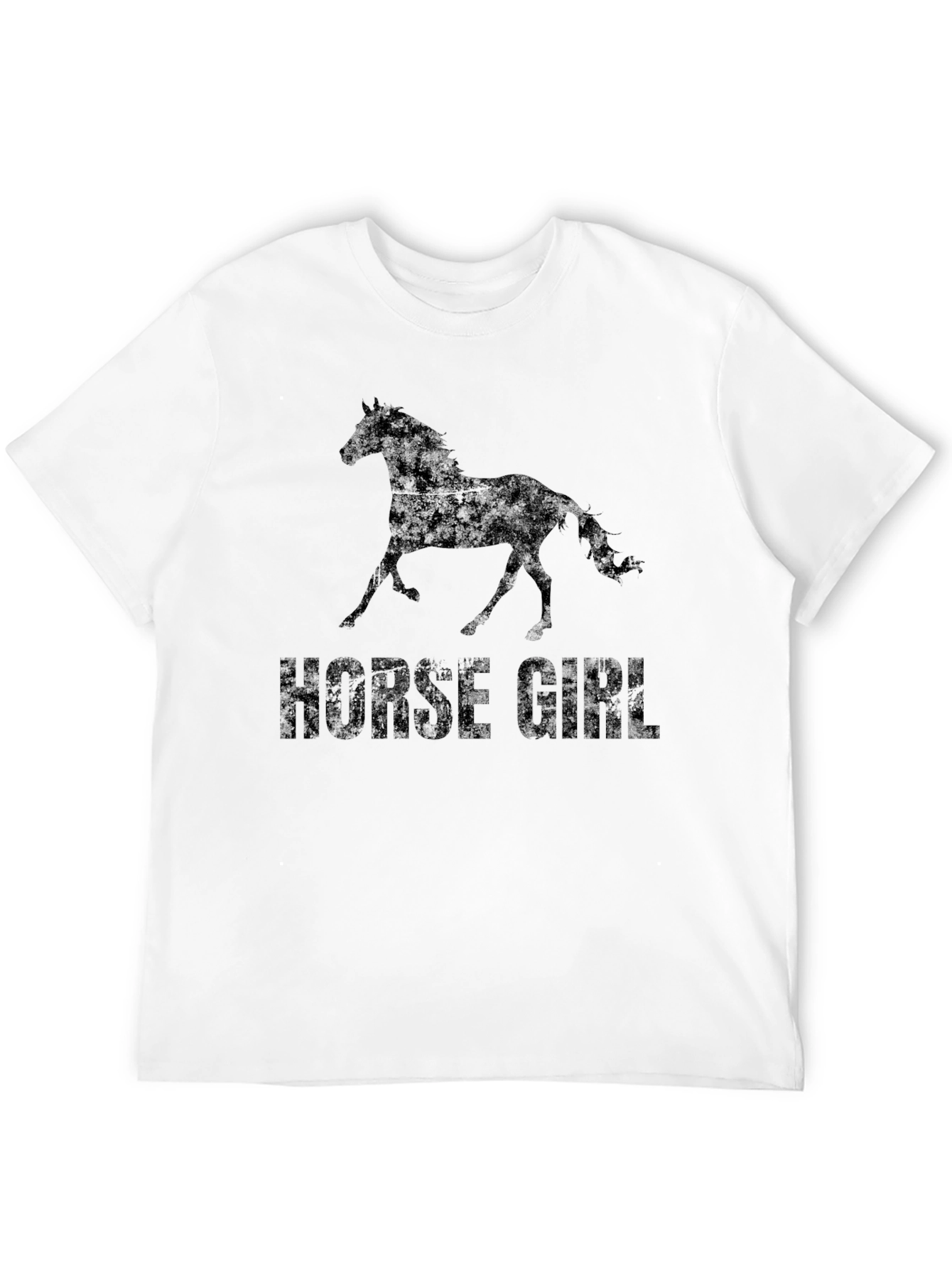 Black Horse Girl T-Shirt - Black view 12