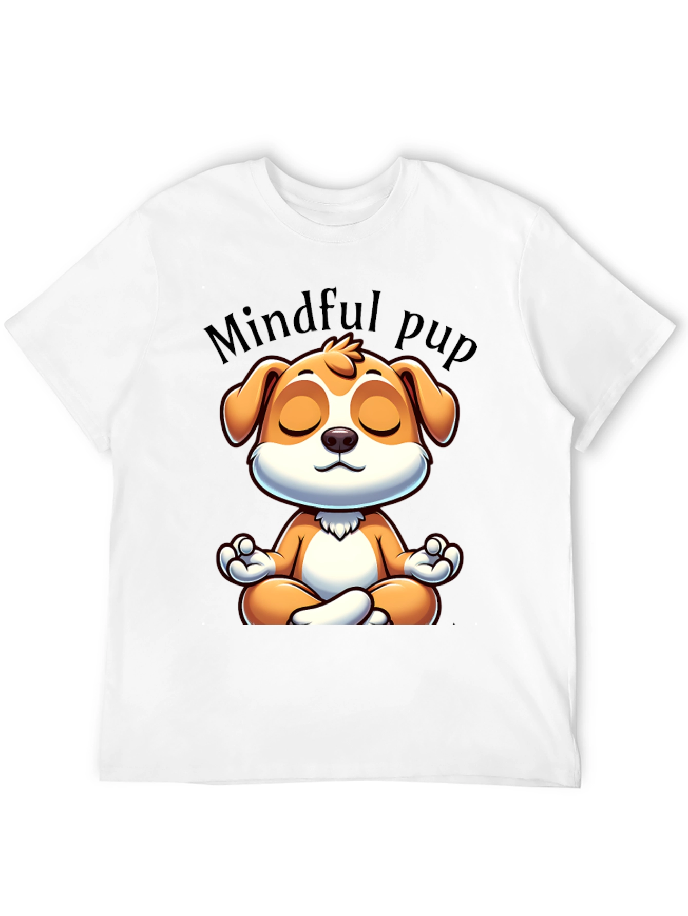 Black Mindful Pup Graphic T-Shirt - Meditation Dog Tee view 12
