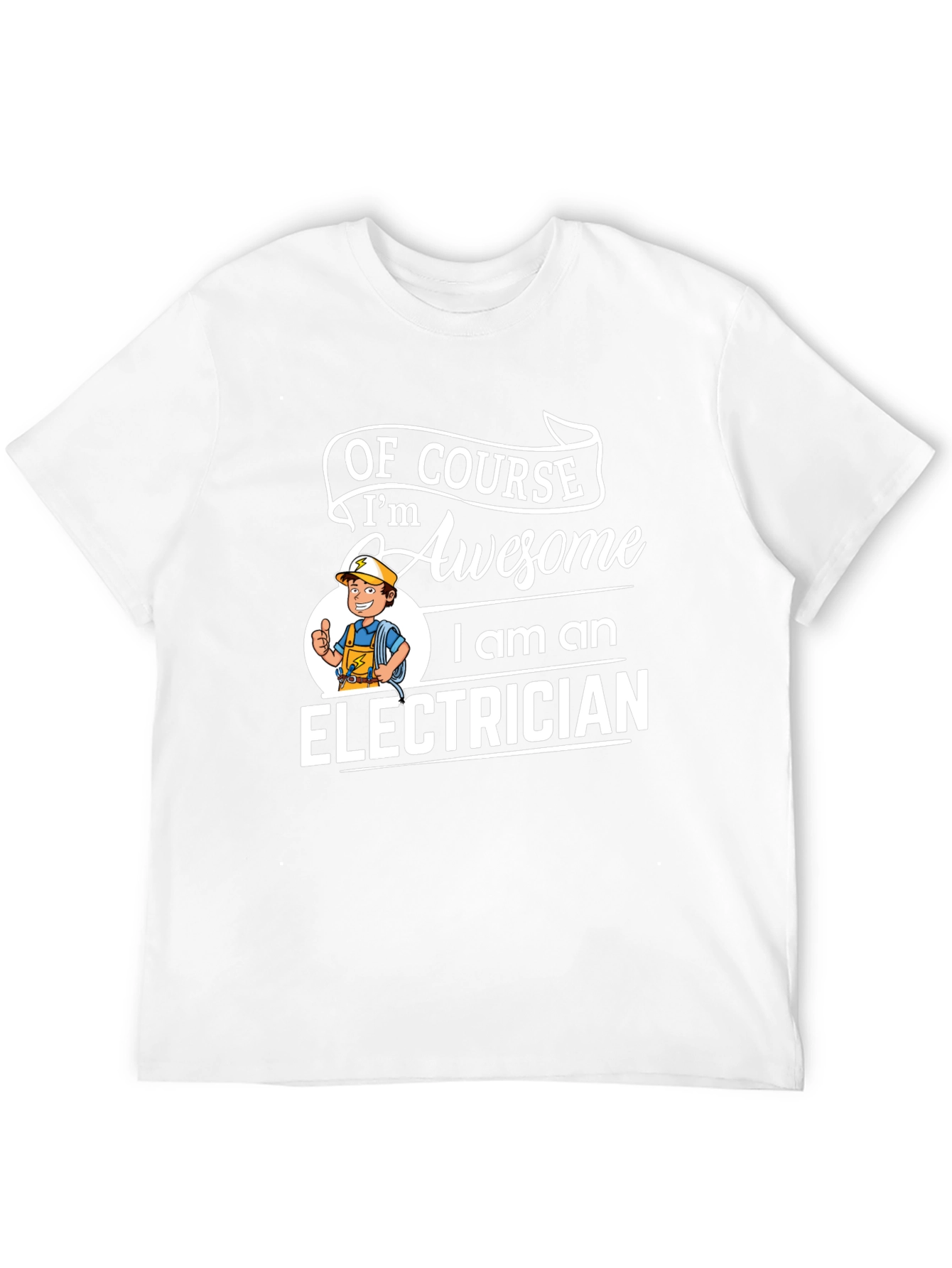 Black Awesome Electrician Graphic T-Shirt - Black view 12