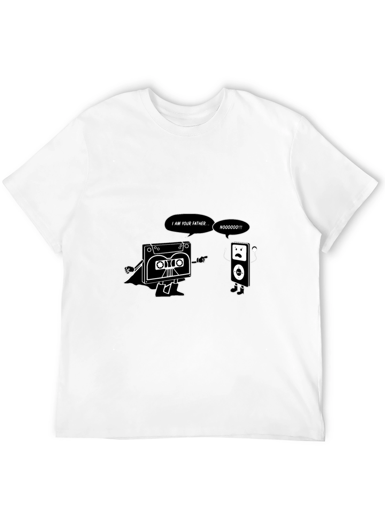 Black Cassette Tape vs. iPod "I Am Your Father" T-Shirt view 12