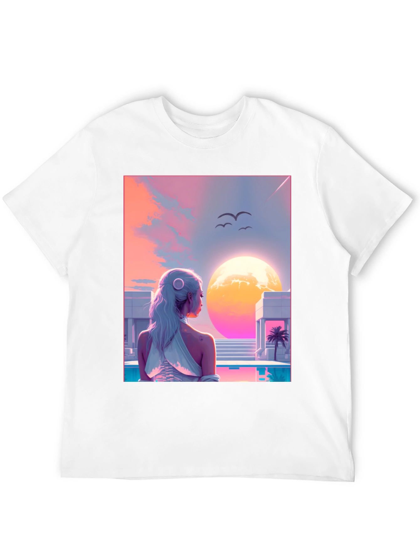 Black Synthwave Dreams T-Shirt view 12