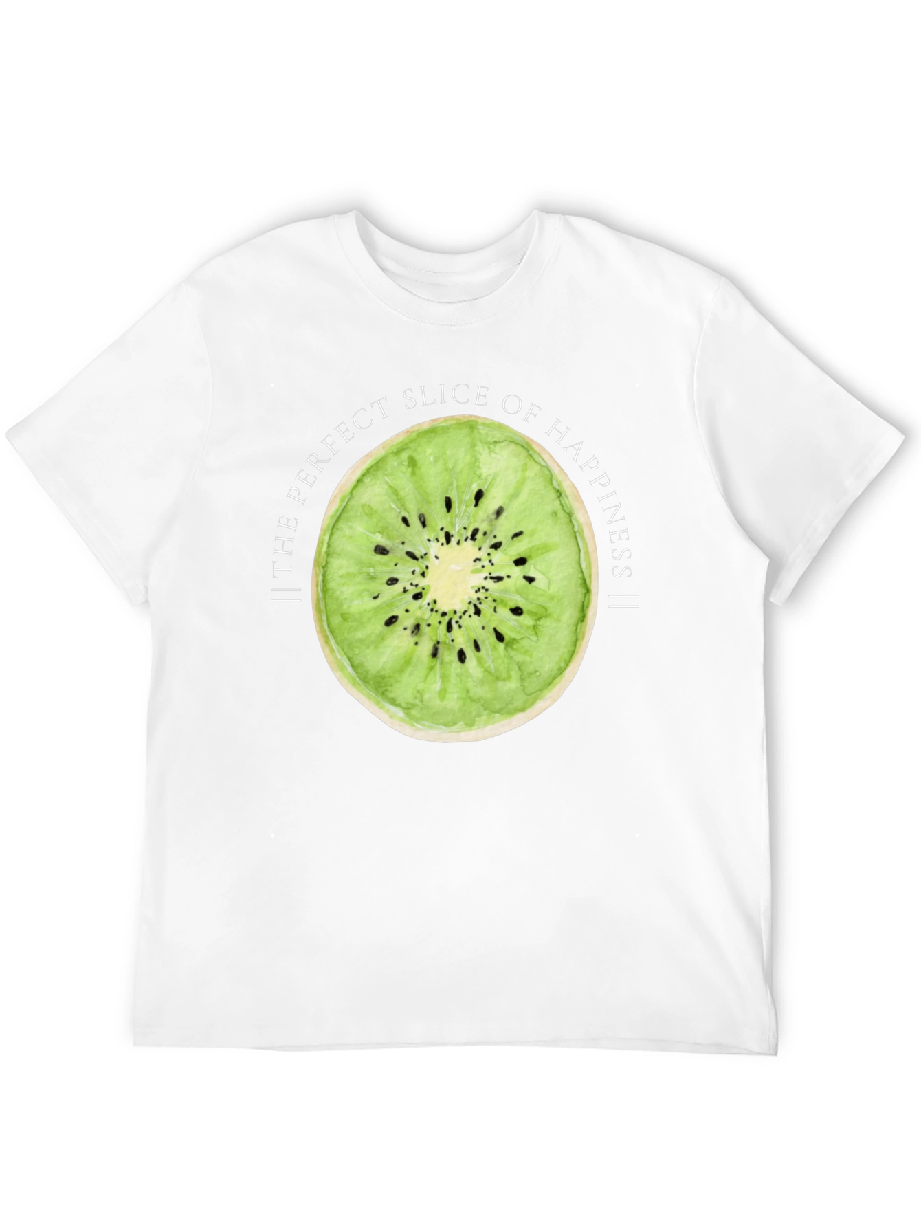 Black Kiwi Slice Happiness Graphic T-Shirt view 12