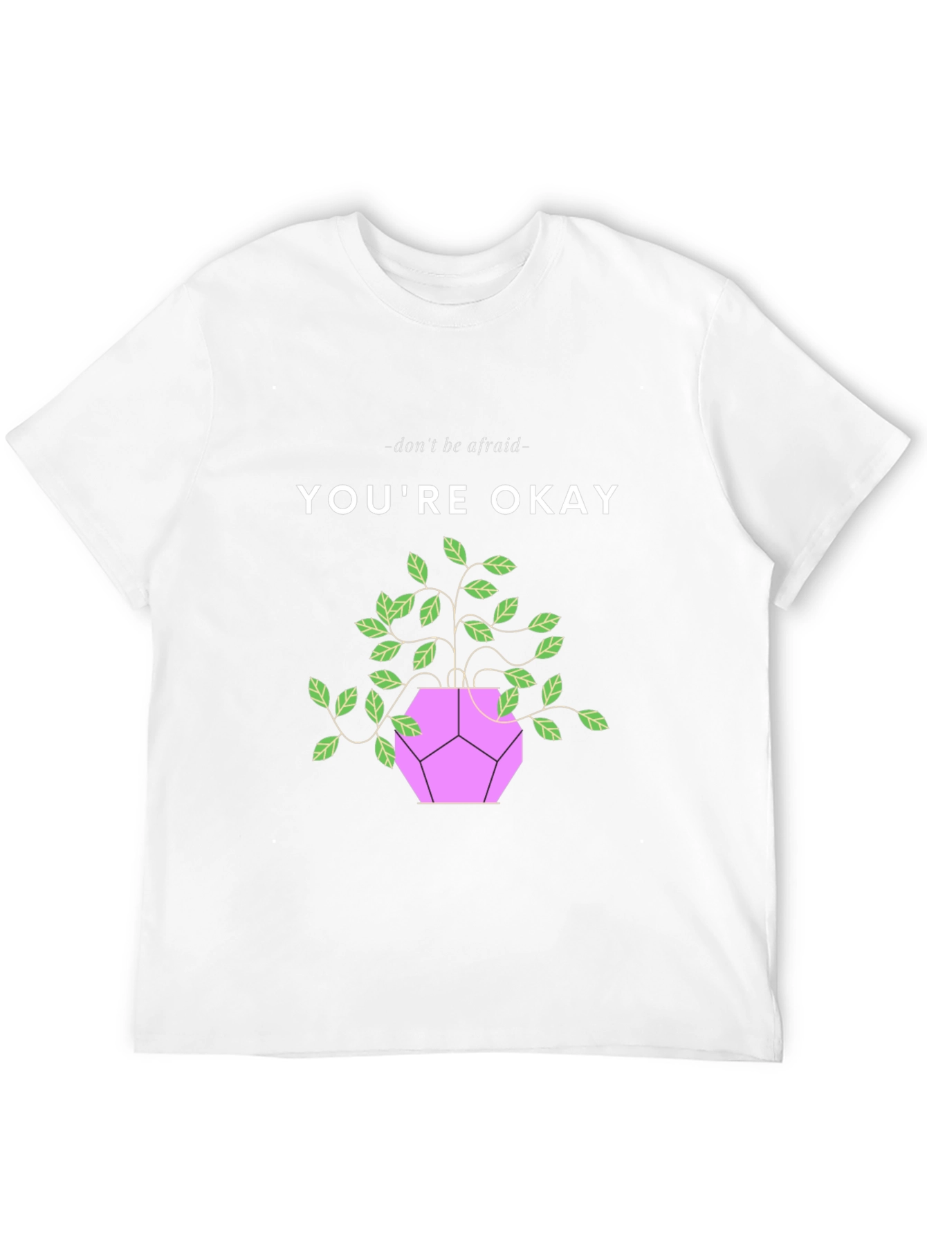 Black You're Okay Plant Graphic Tee - Comfort & Style view 12