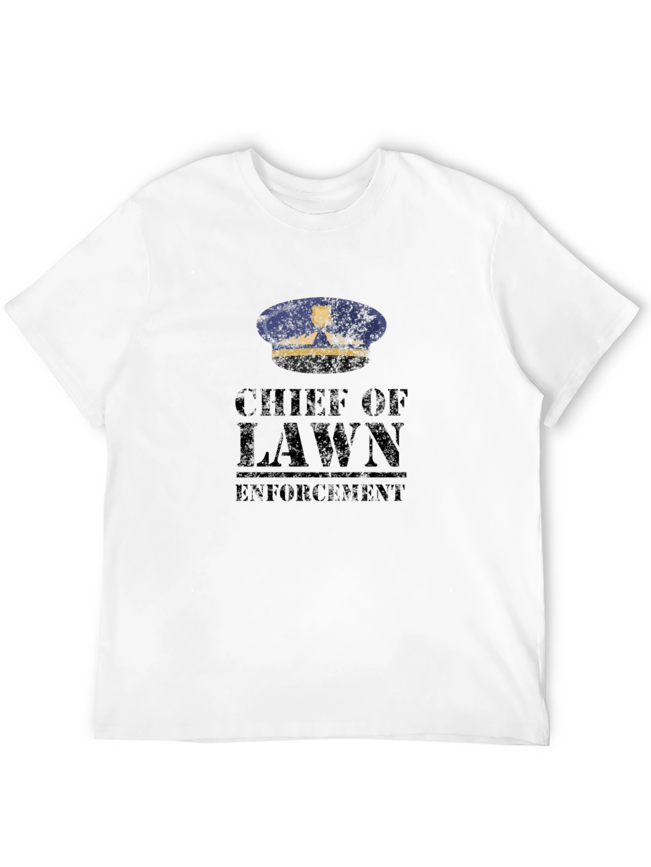 Black Chief of Lawn Enforcement T-Shirt - Black view 12