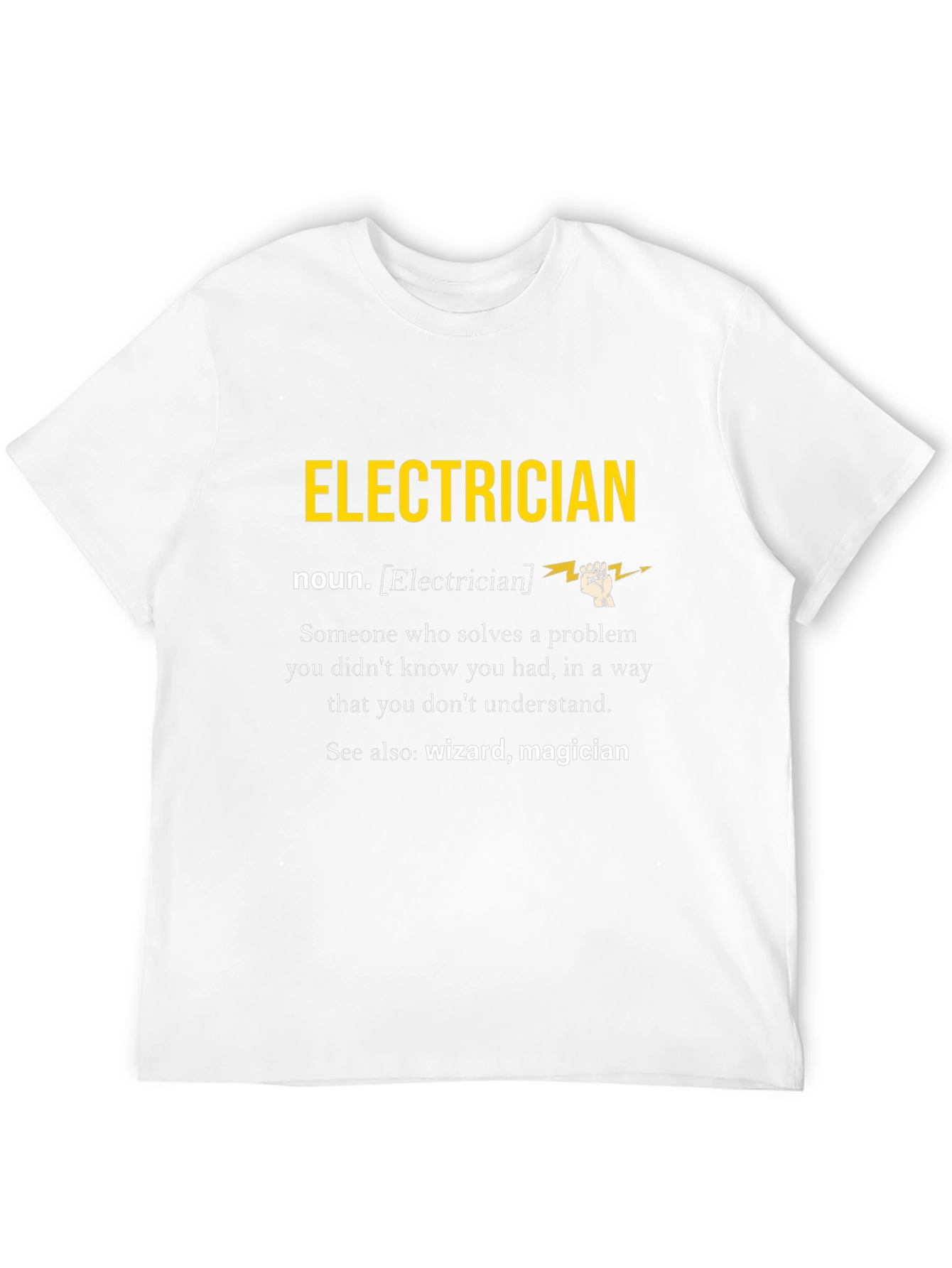 Black Electrician Definition T-Shirt view 12