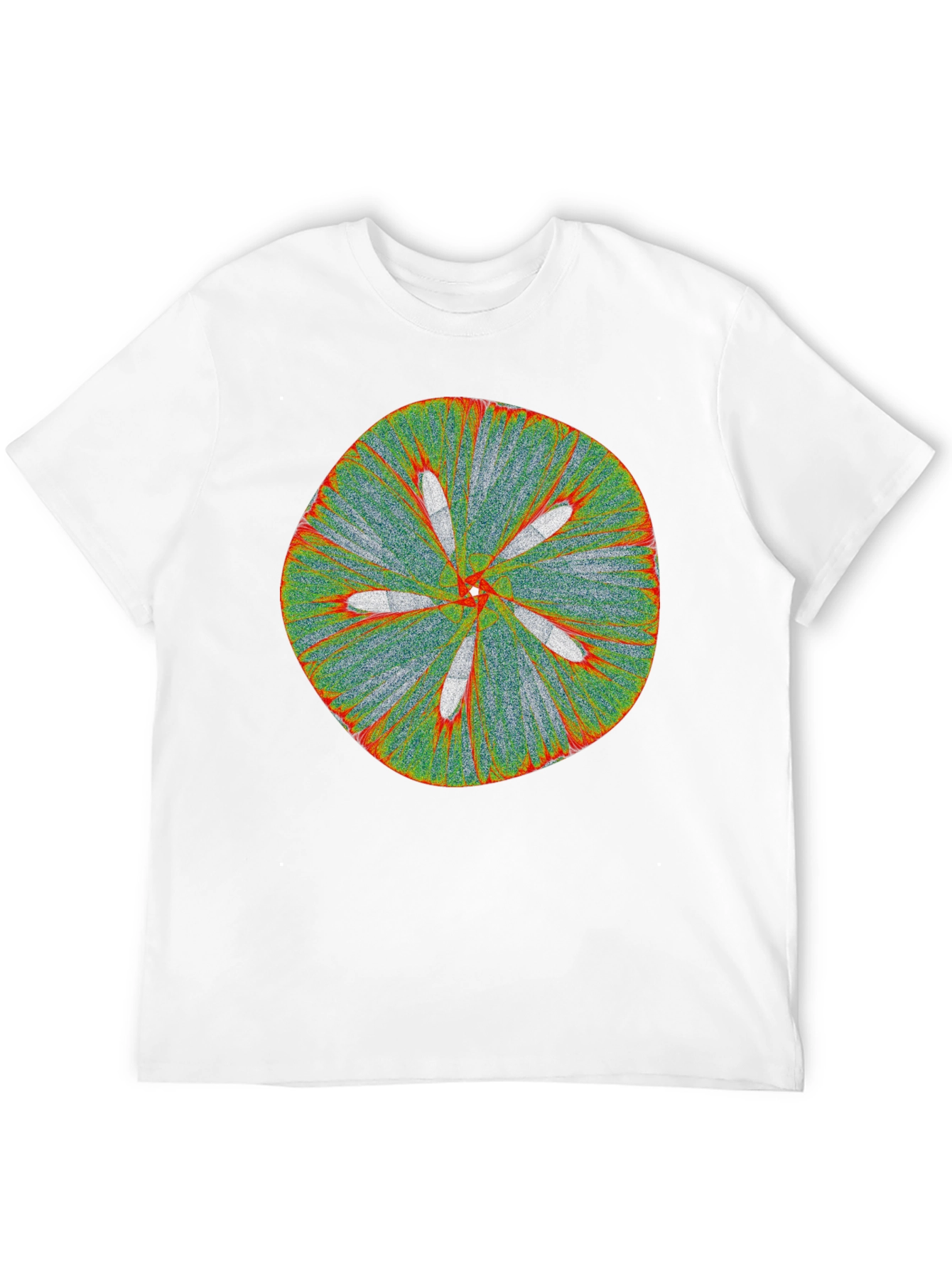 Black Abstract Flower Tee - Black Cotton Blend view 12