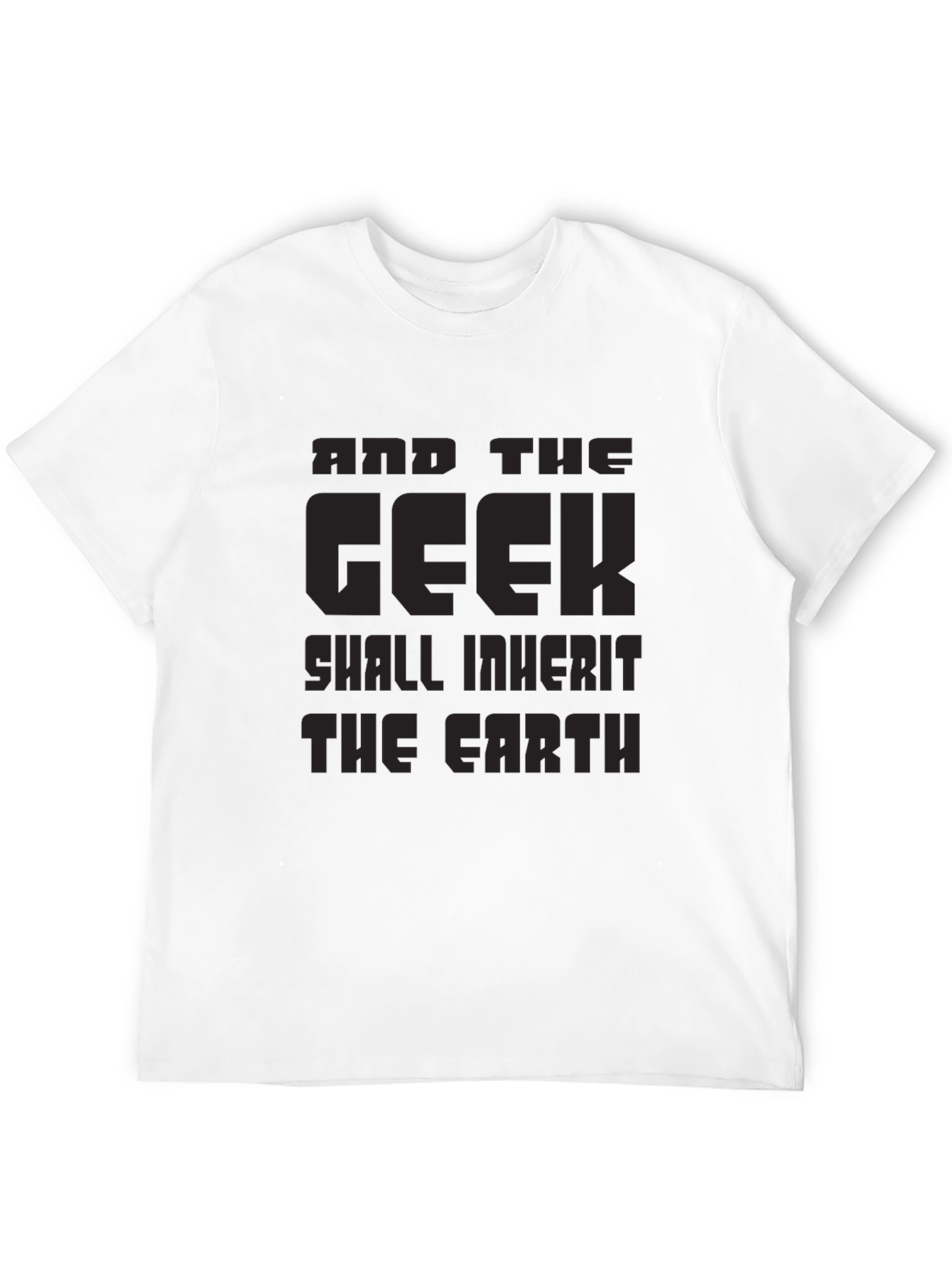 Black Geek Inherit Earth Black T-Shirt - Funny Graphic Tee view 12