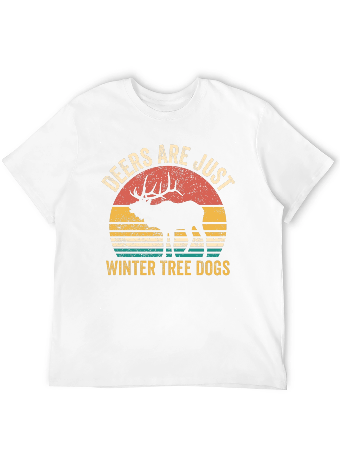 Black Deers Are Just Winter Tree Dogs Graphic T-Shirt view 12