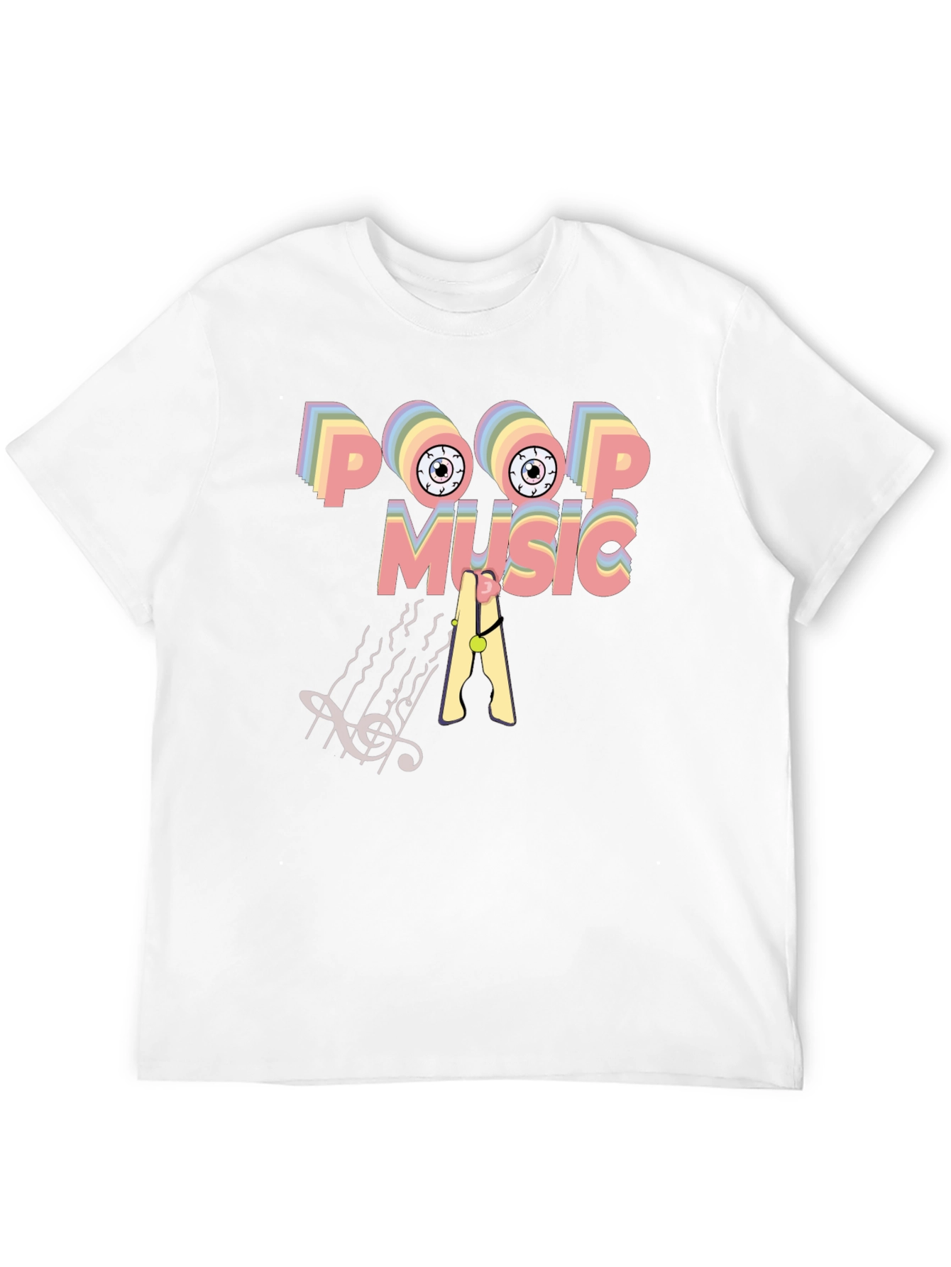 Black Poop Music Graphic T-Shirt view 12