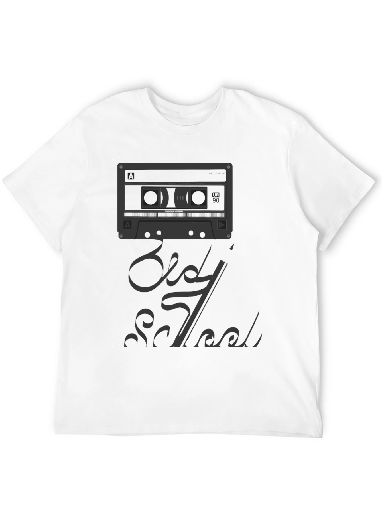 Black Old School Cassette Tape T-Shirt view 12