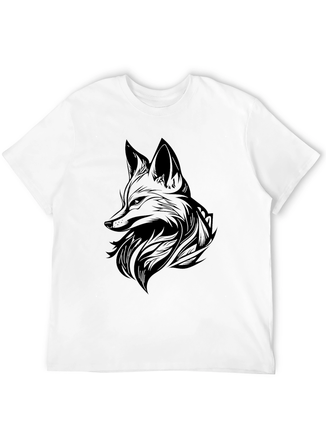 Black Black Fox Graphic Tee - Men's Stylish Print T-Shirt view 12