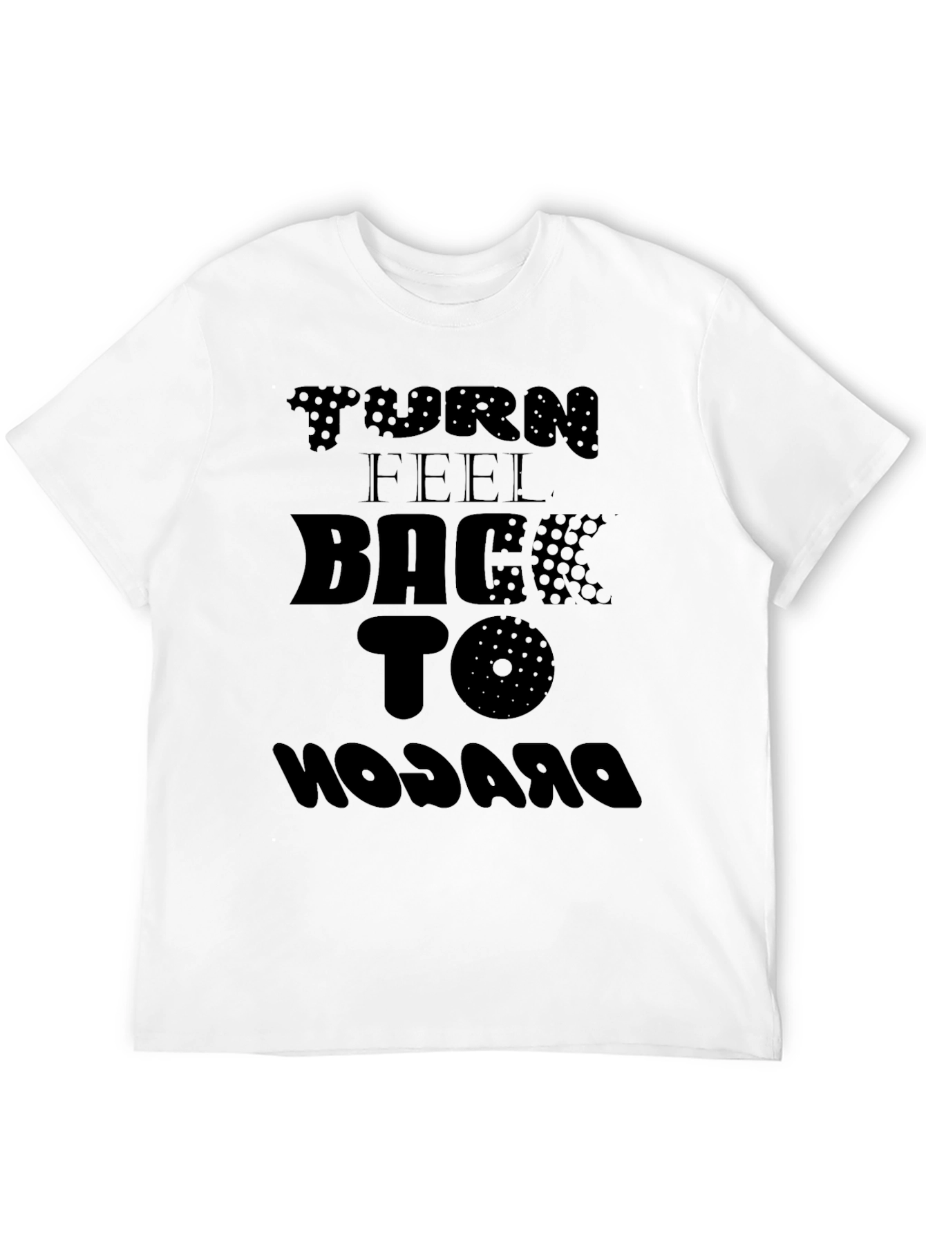 Black Turn Feel Back to Dragon Graphic Tee view 12
