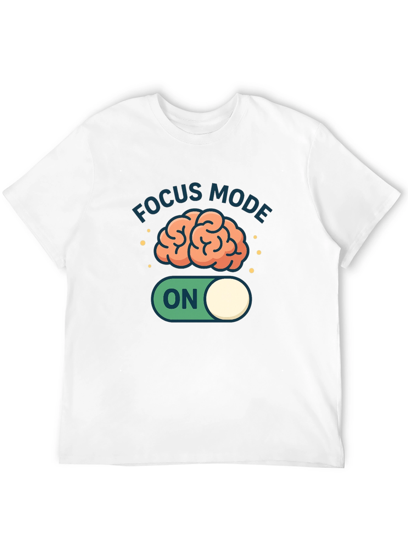 Black Focus Mode On Brain Graphic Tee - Black view 12