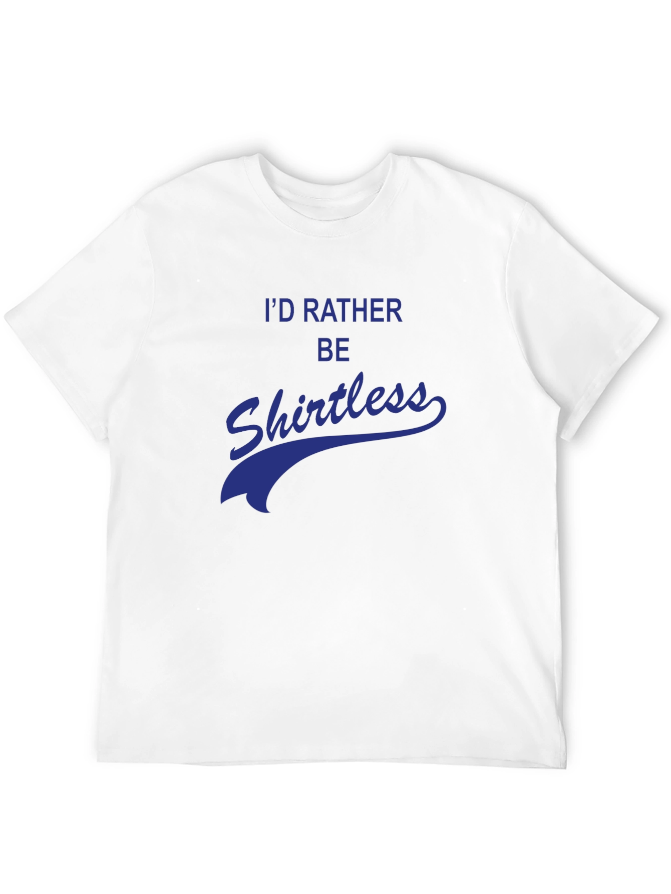 Black I'd Rather Be Shirtless Graphic Tee view 12
