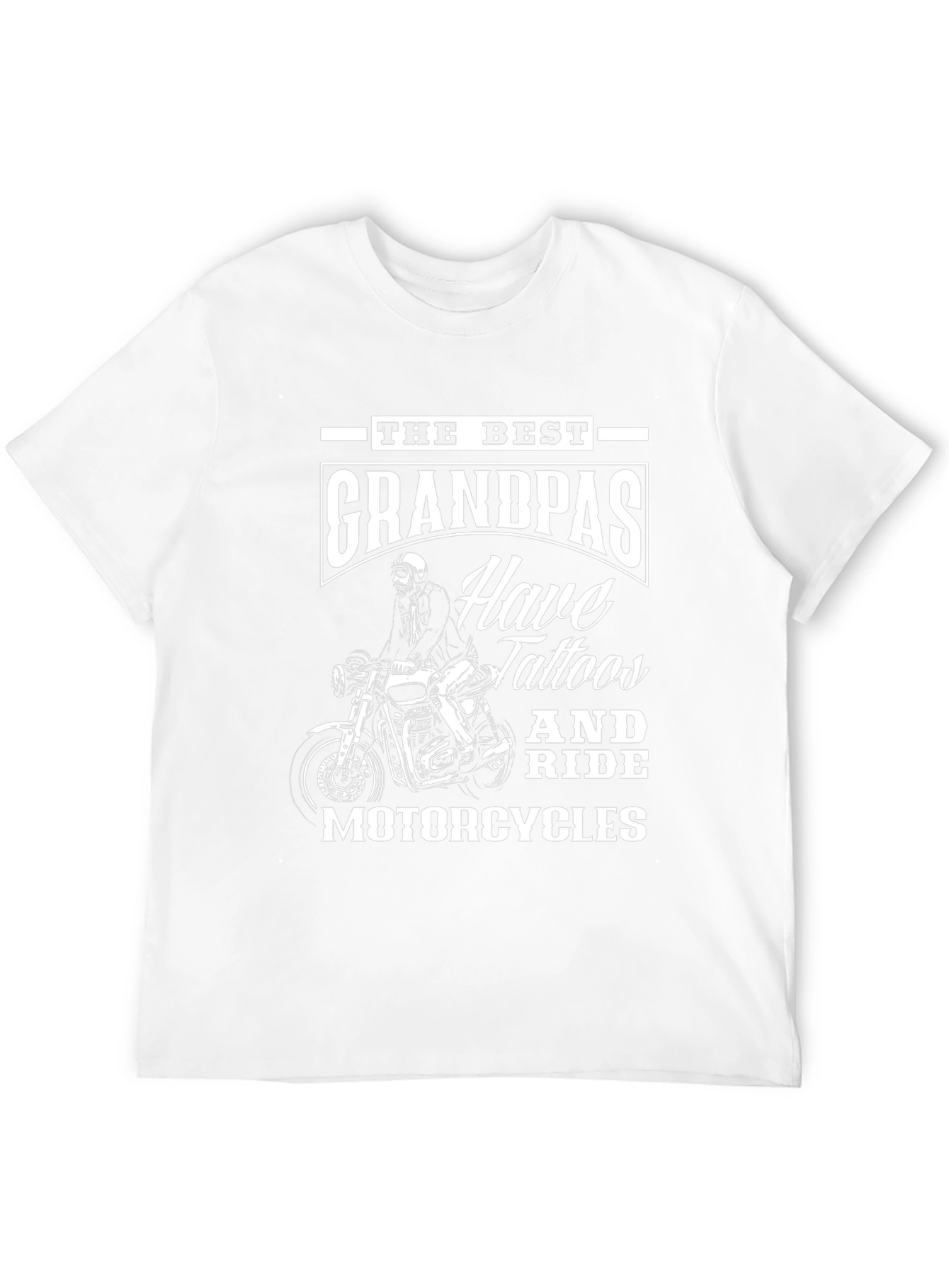 Black Tattooed Grandpas Ride Motorcycles T-Shirt view 12