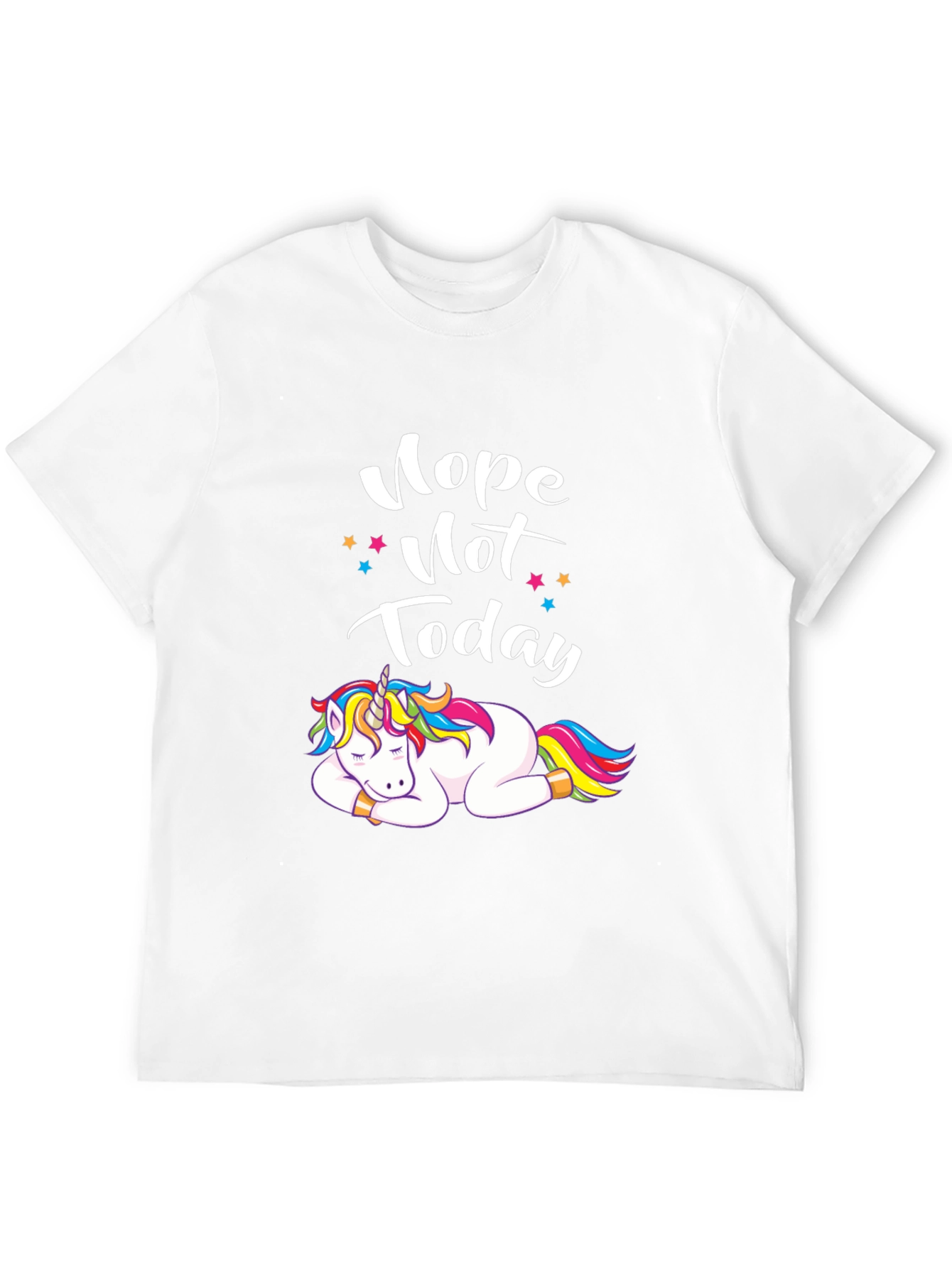 Black Nope Not Today Unicorn Graphic Tee view 12
