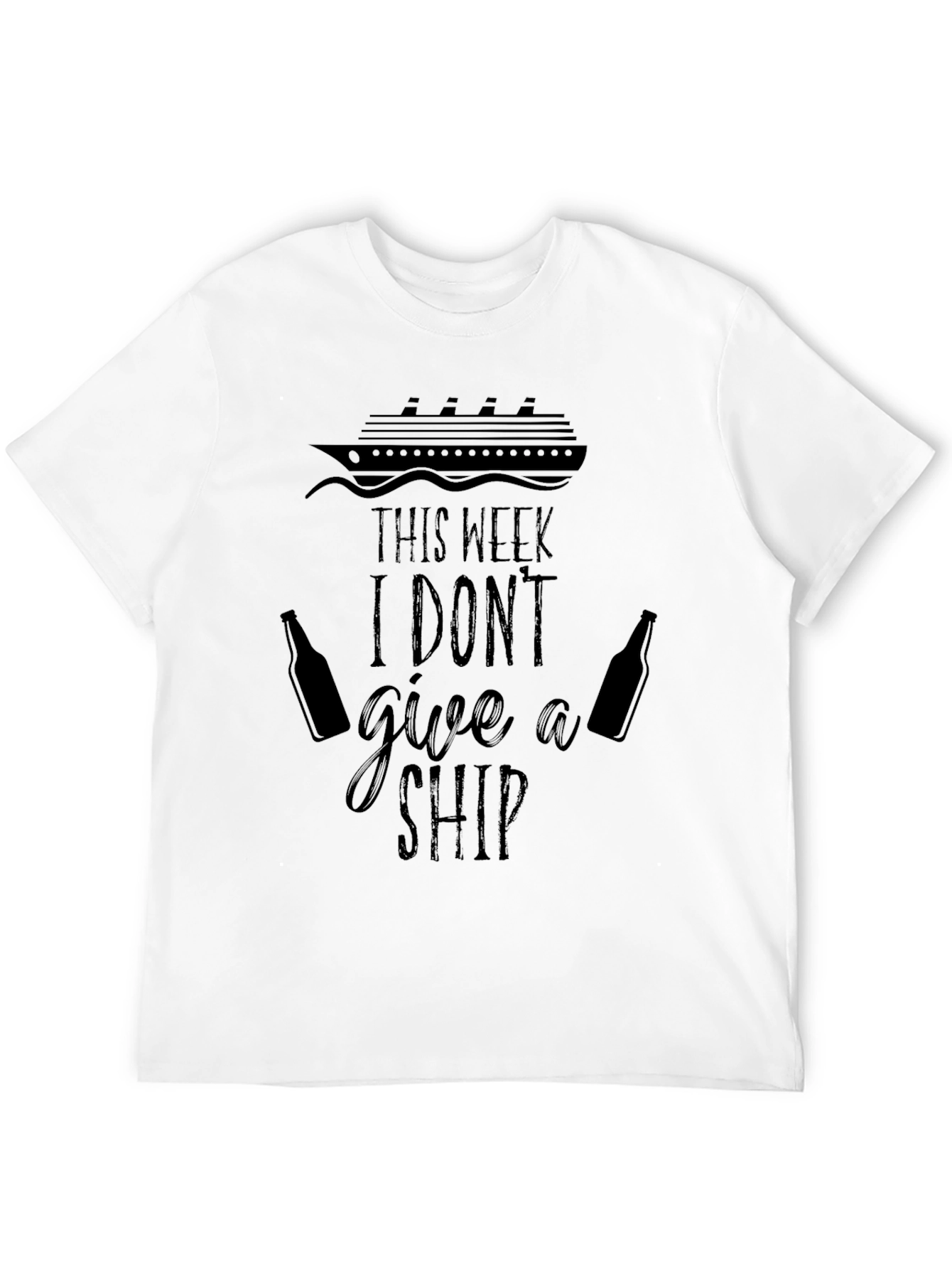 Black I Don't Give a Ship Cruise T-Shirt view 12