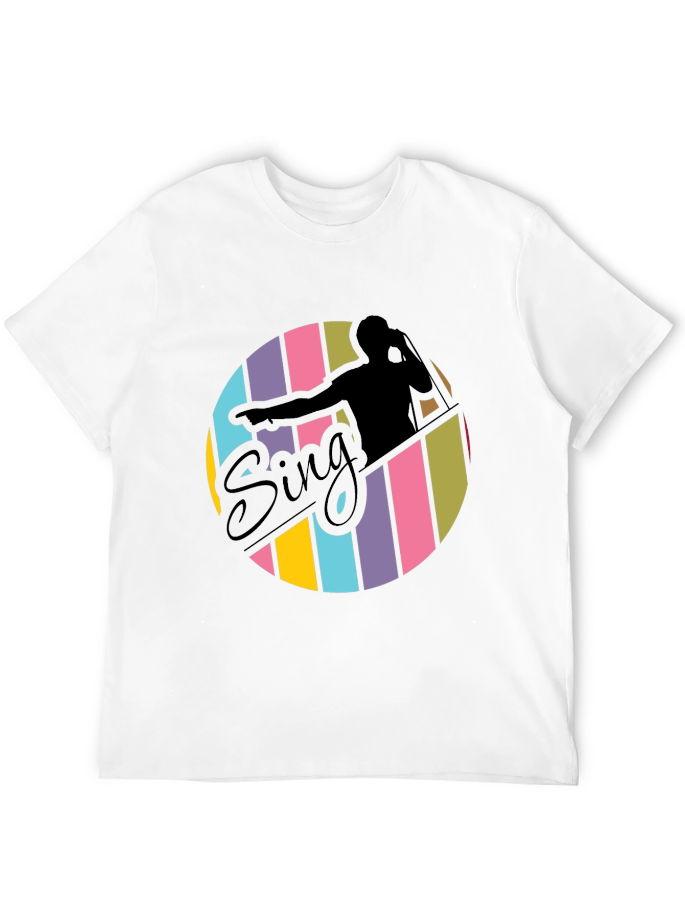 Black Retro Sing T-Shirt - Stylish Vocalist Tee view 12