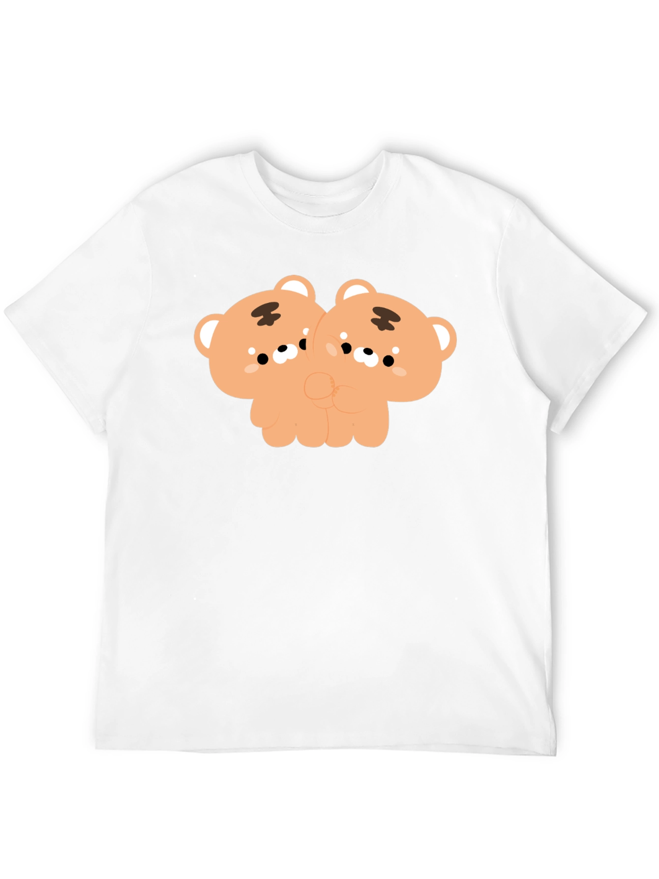 Black Cute Bears Black T-Shirt - Unique Kawaii Design view 12