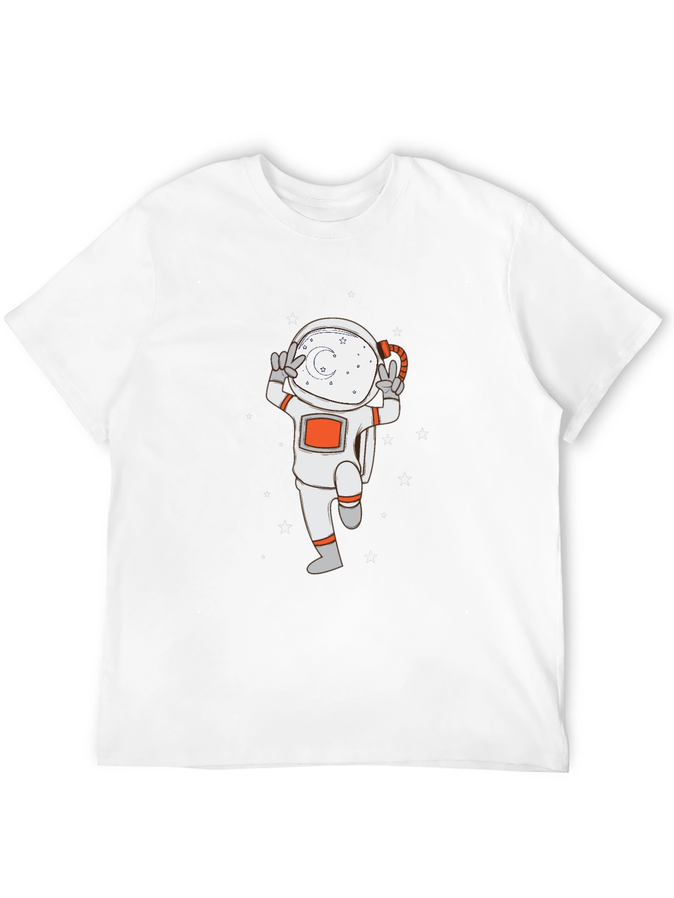 Black Astronaut Graphic Tee - Black Cotton T-Shirt view 12