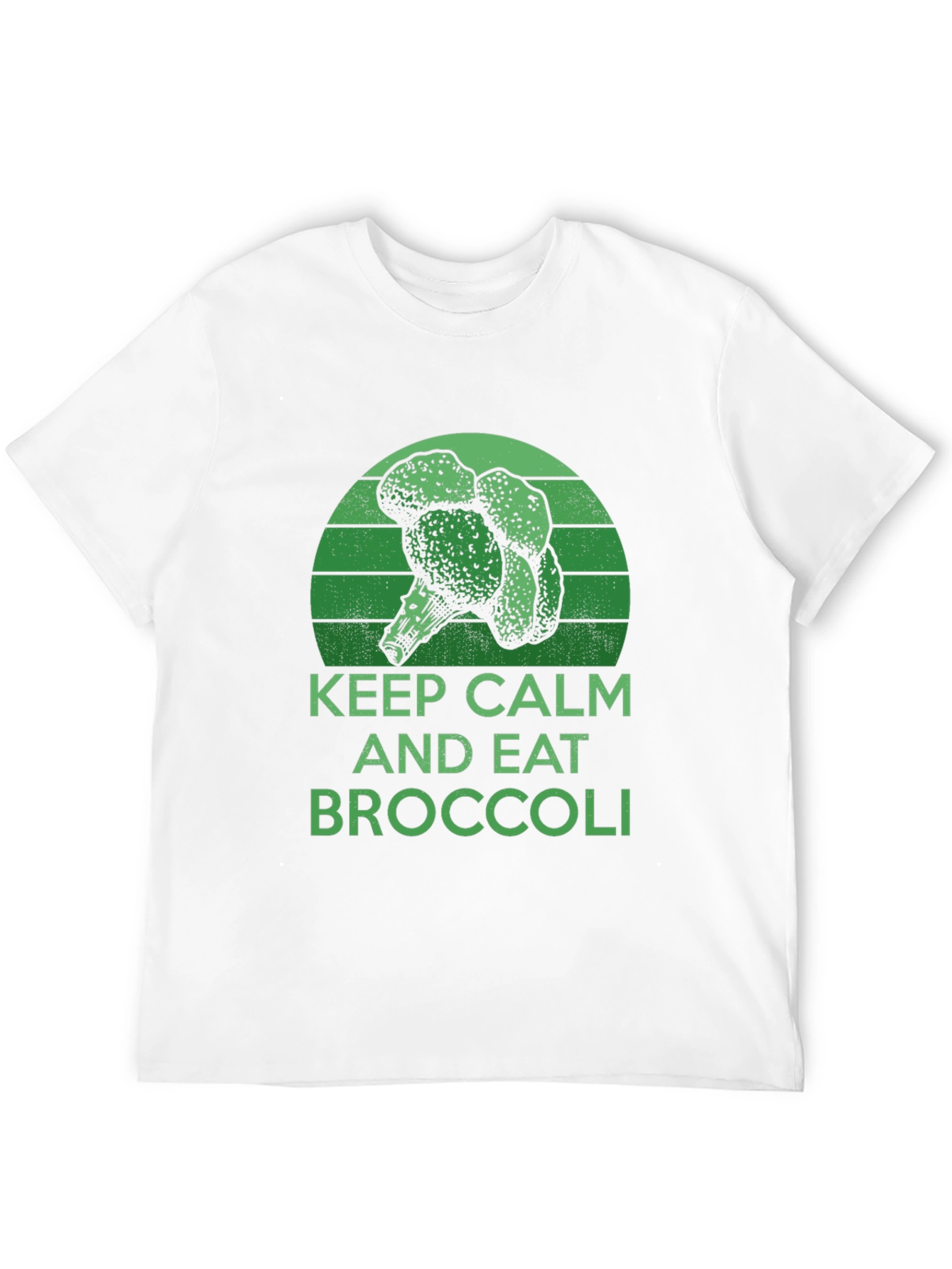 Black Keep Calm and Eat Broccoli T-Shirt view 12