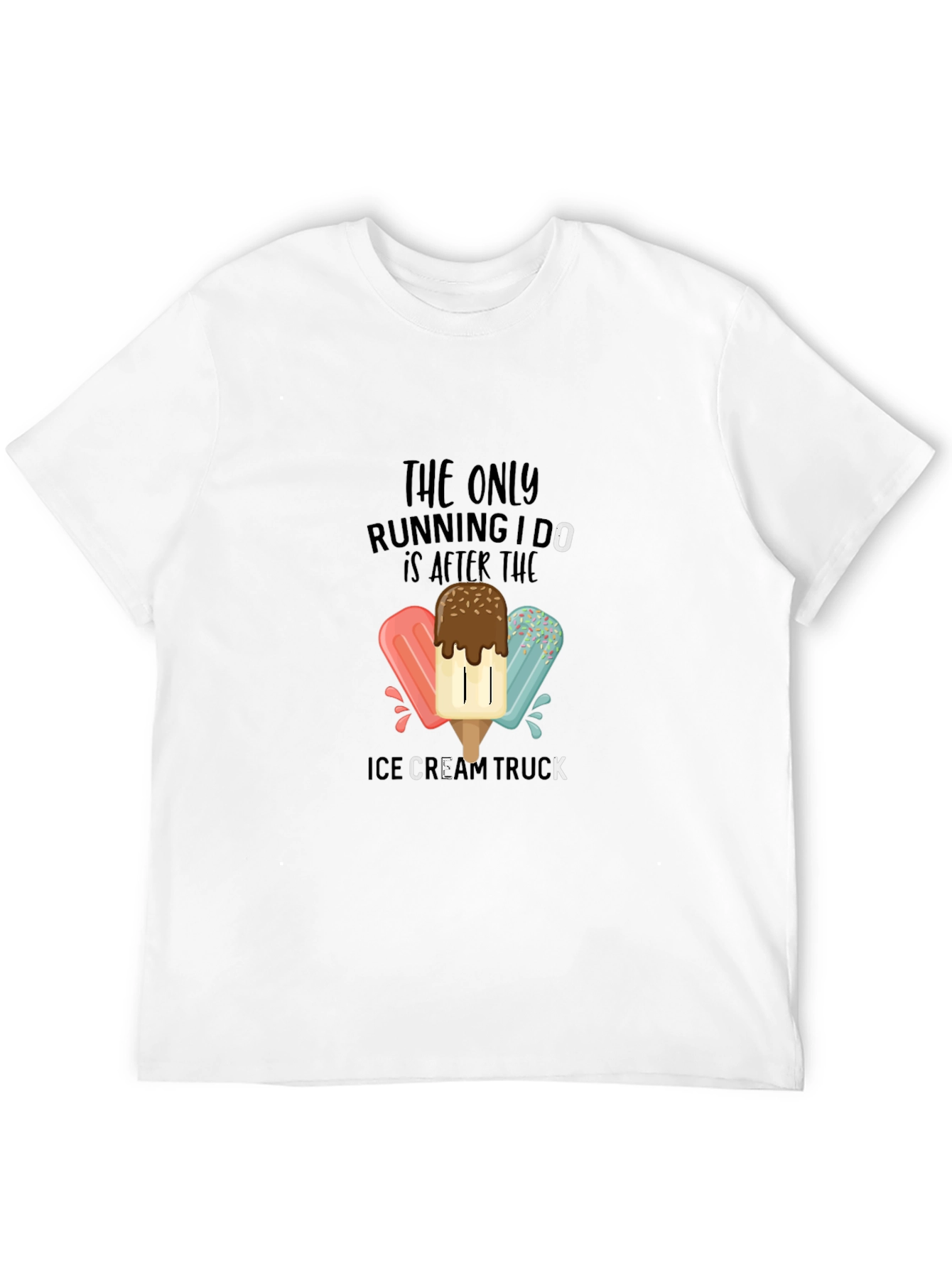 Black Ice Cream Truck T-Shirt - Funny Running Tee view 12