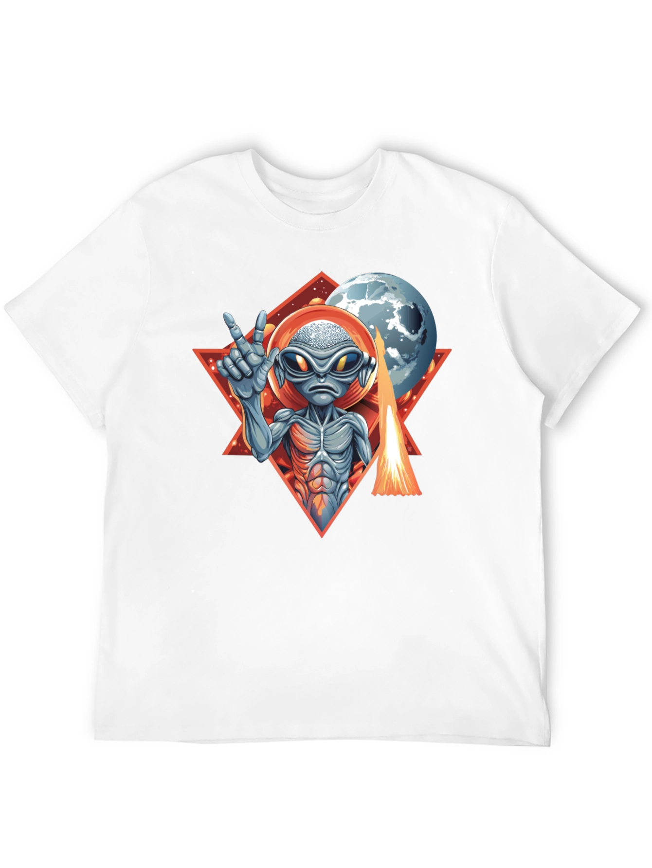 Black Alien Peace Sign T-Shirt - Out of This World Style! view 12