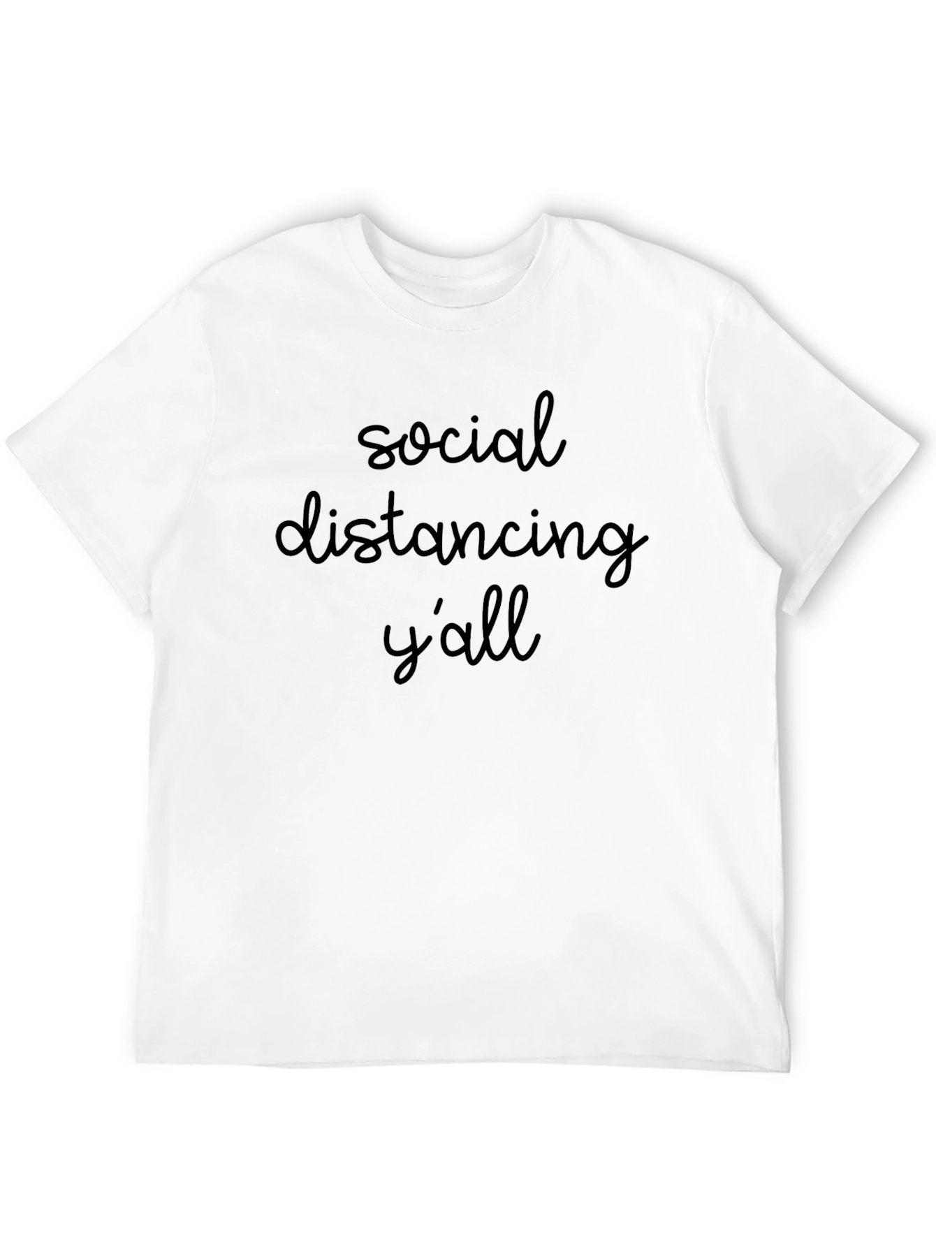Black Social Distancing Y'all Black Graphic Tee view 12