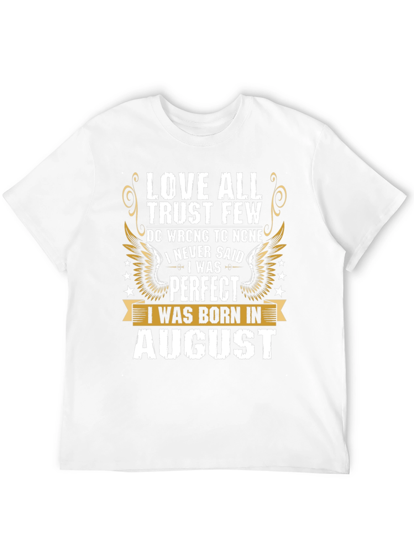 Black Love All Trust Few August Birthday T-Shirt view 12