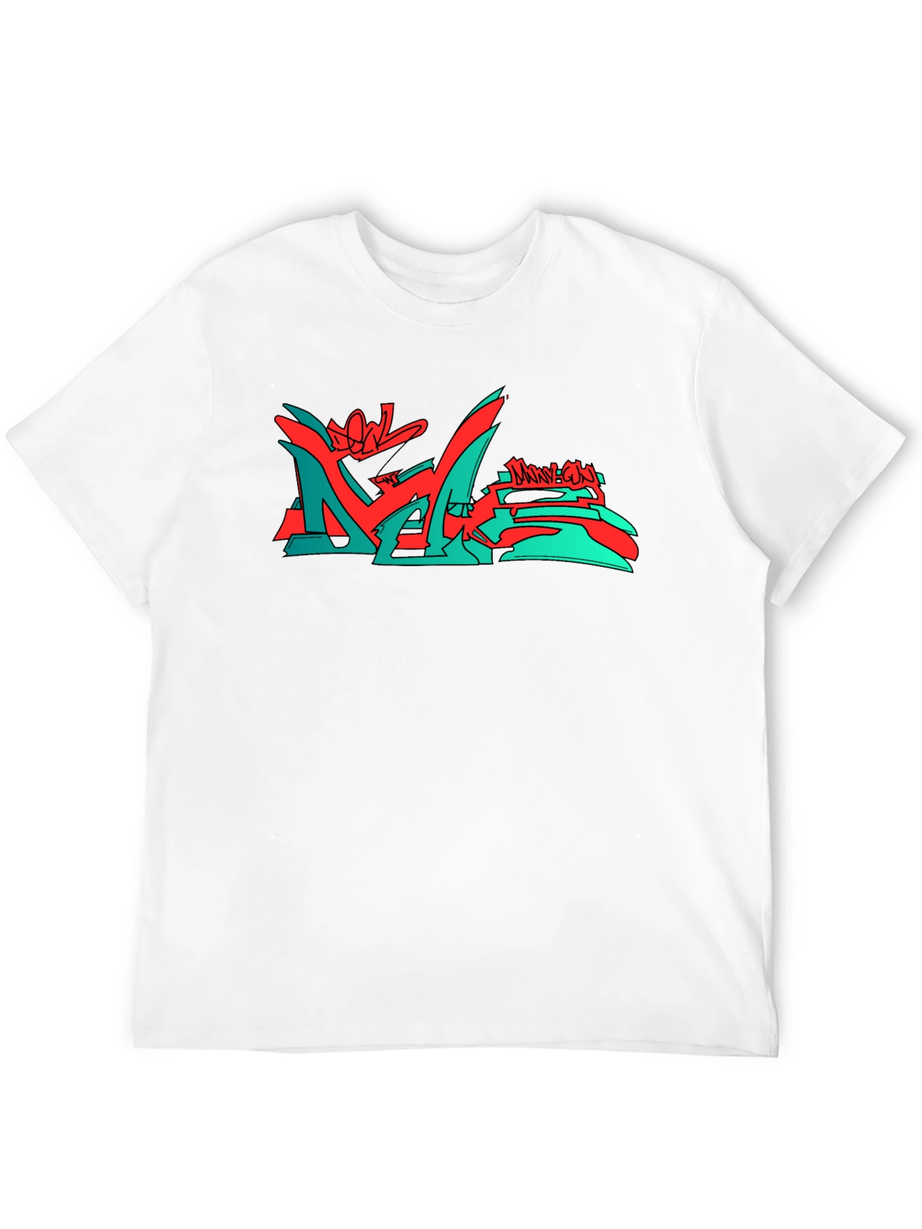 Black Modern Graphic Print Crew Neck T-Shirt view 12