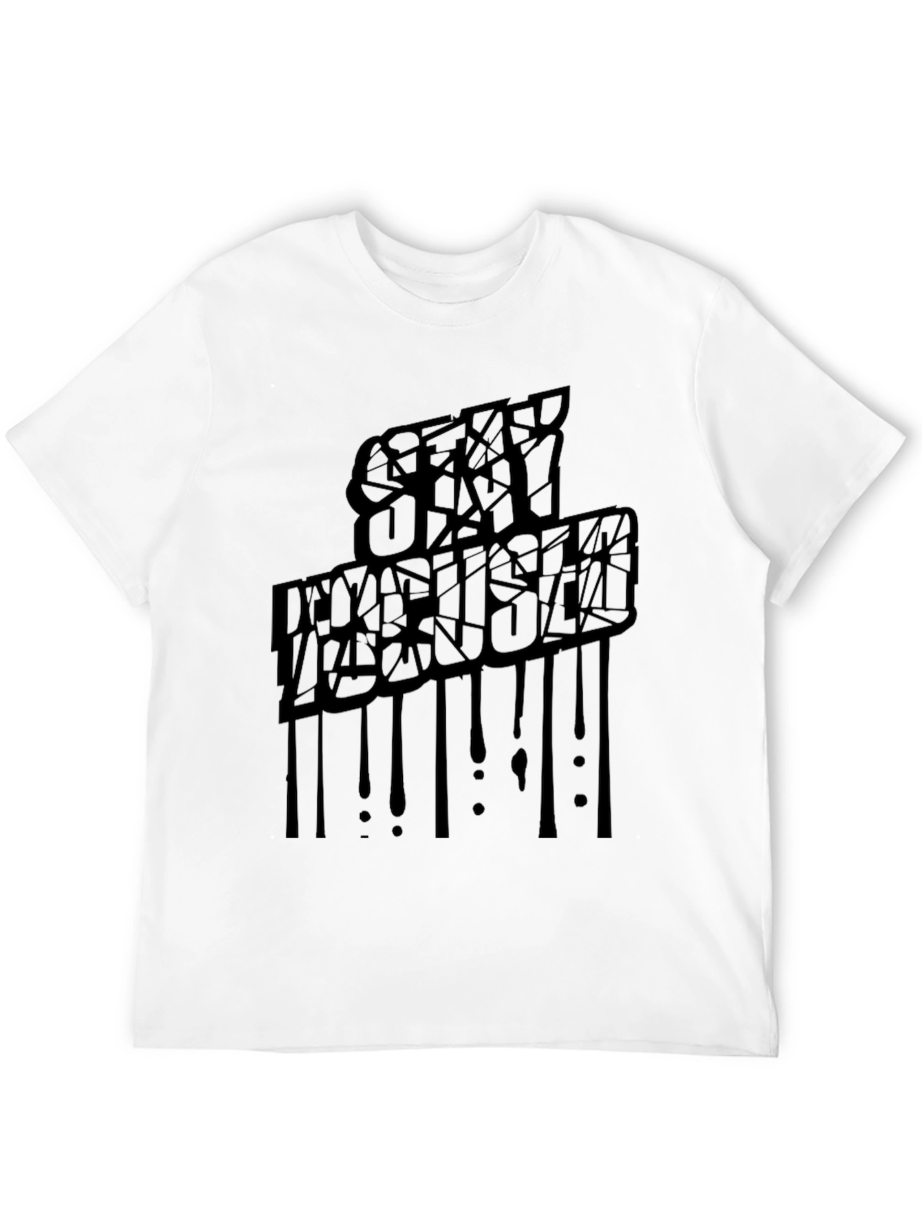 Black Stay Focused Black Graphic Tee - Stylish & Unique view 12