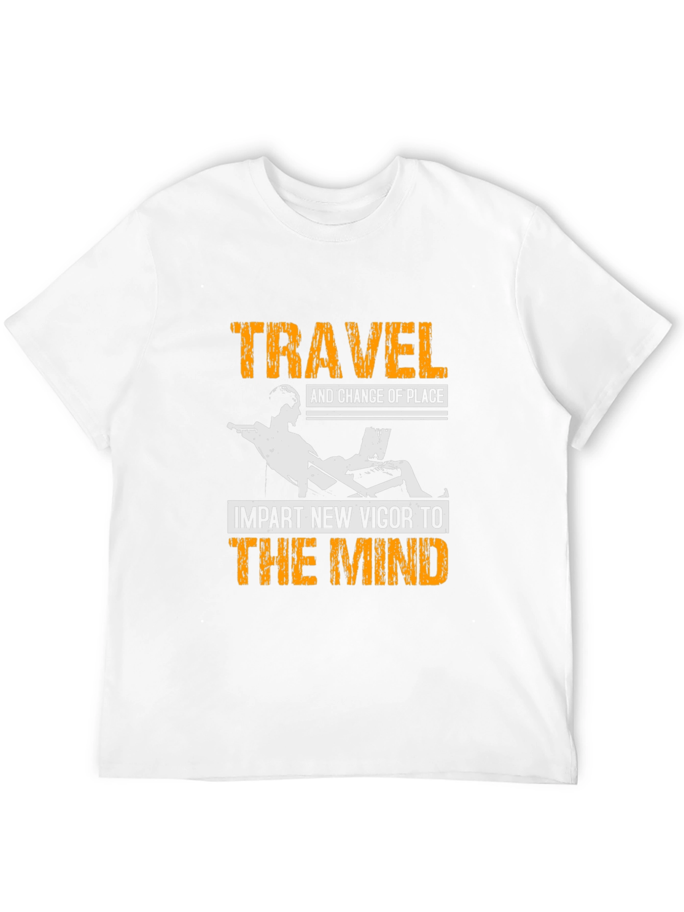 Black Travel Vigor Mind Graphic Tee - Black Cotton T-Shirt view 12
