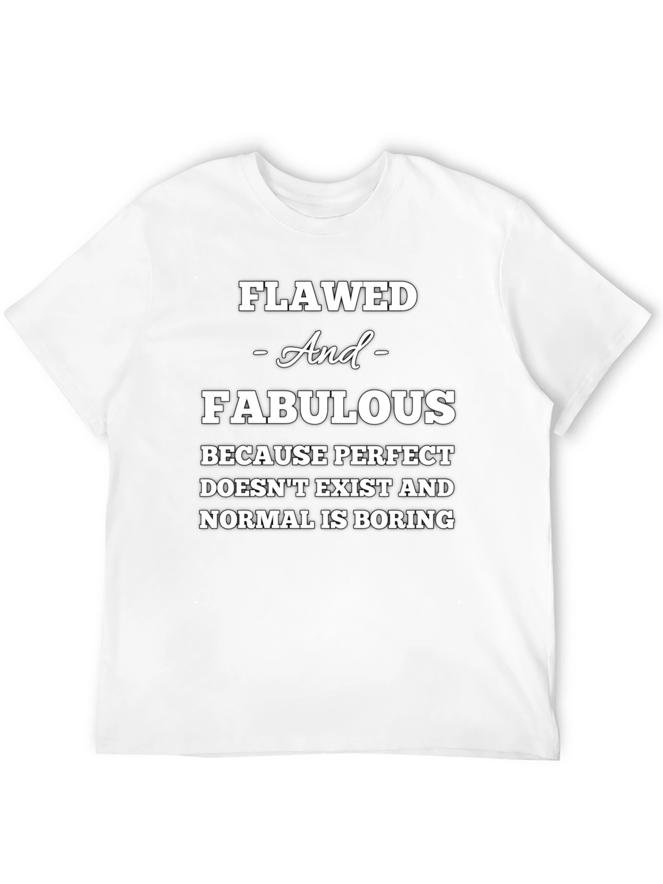 Black Flawed & Fabulous Graphic Tee - Black Cotton Blend Shirt view 12