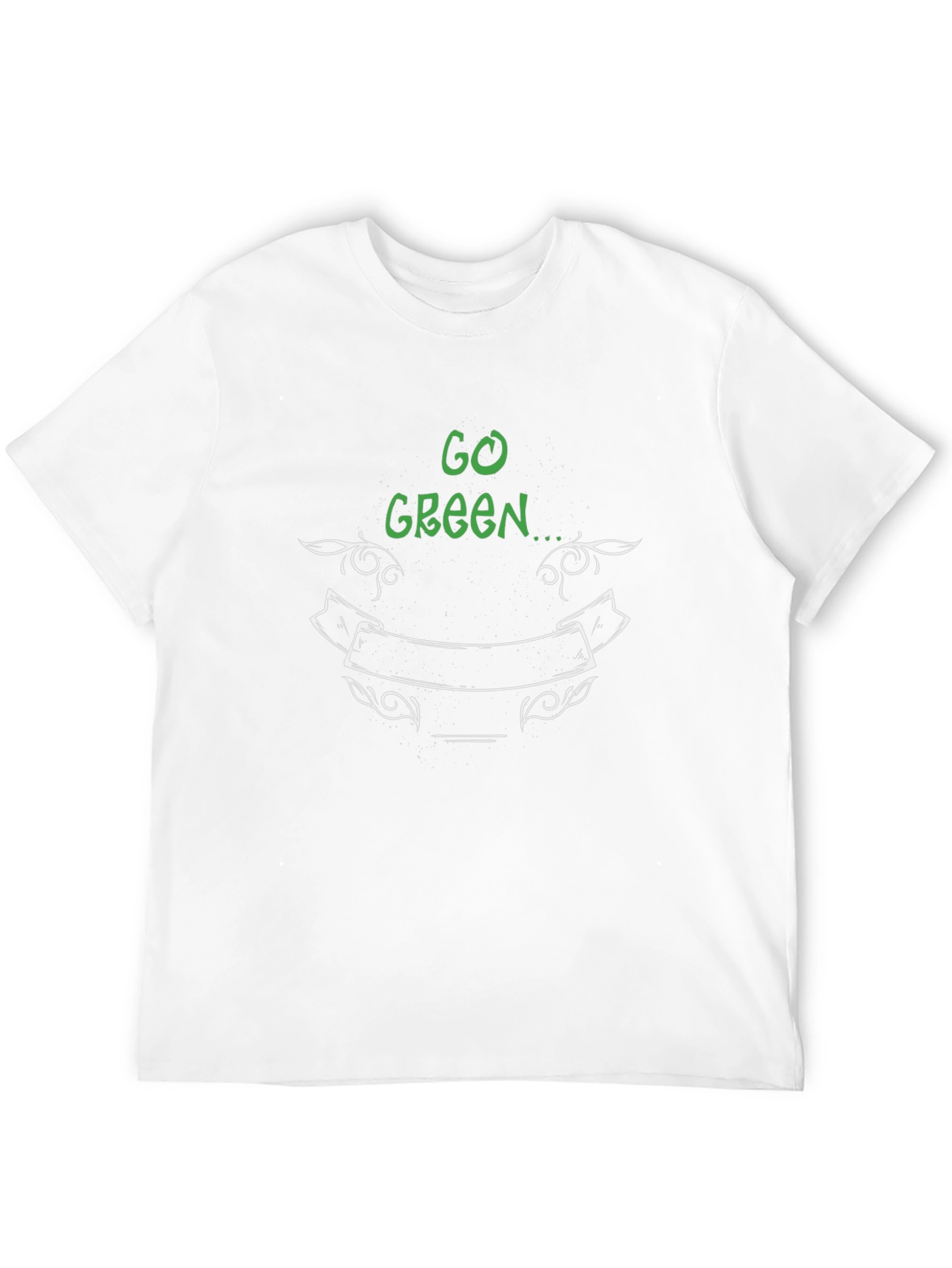 Black Go Green Graphic Tee - Black Cotton T-Shirt view 12